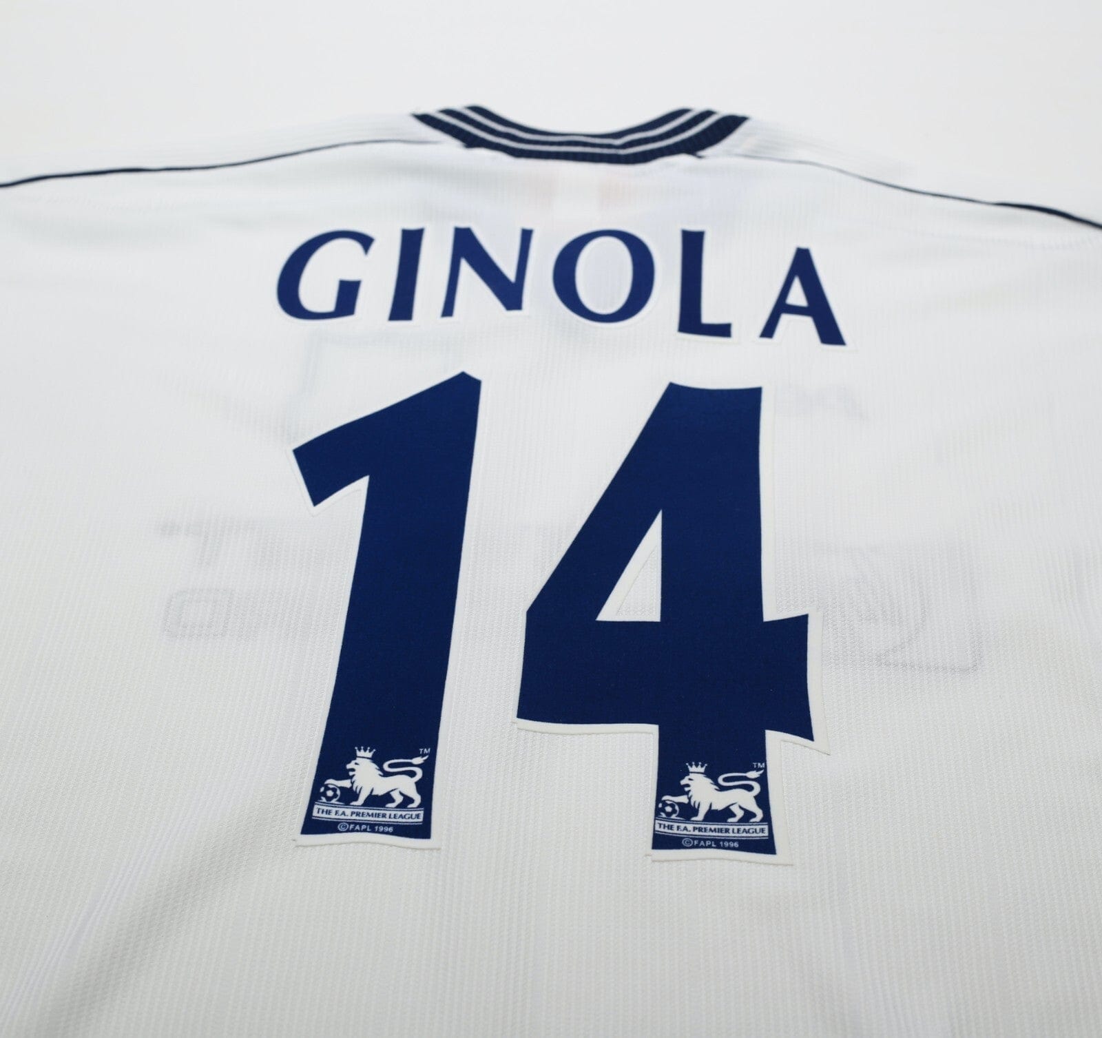 1997/99 GINOLA #14 Tottenham Hotspur Vintage PONY Home Football Shirt (S)