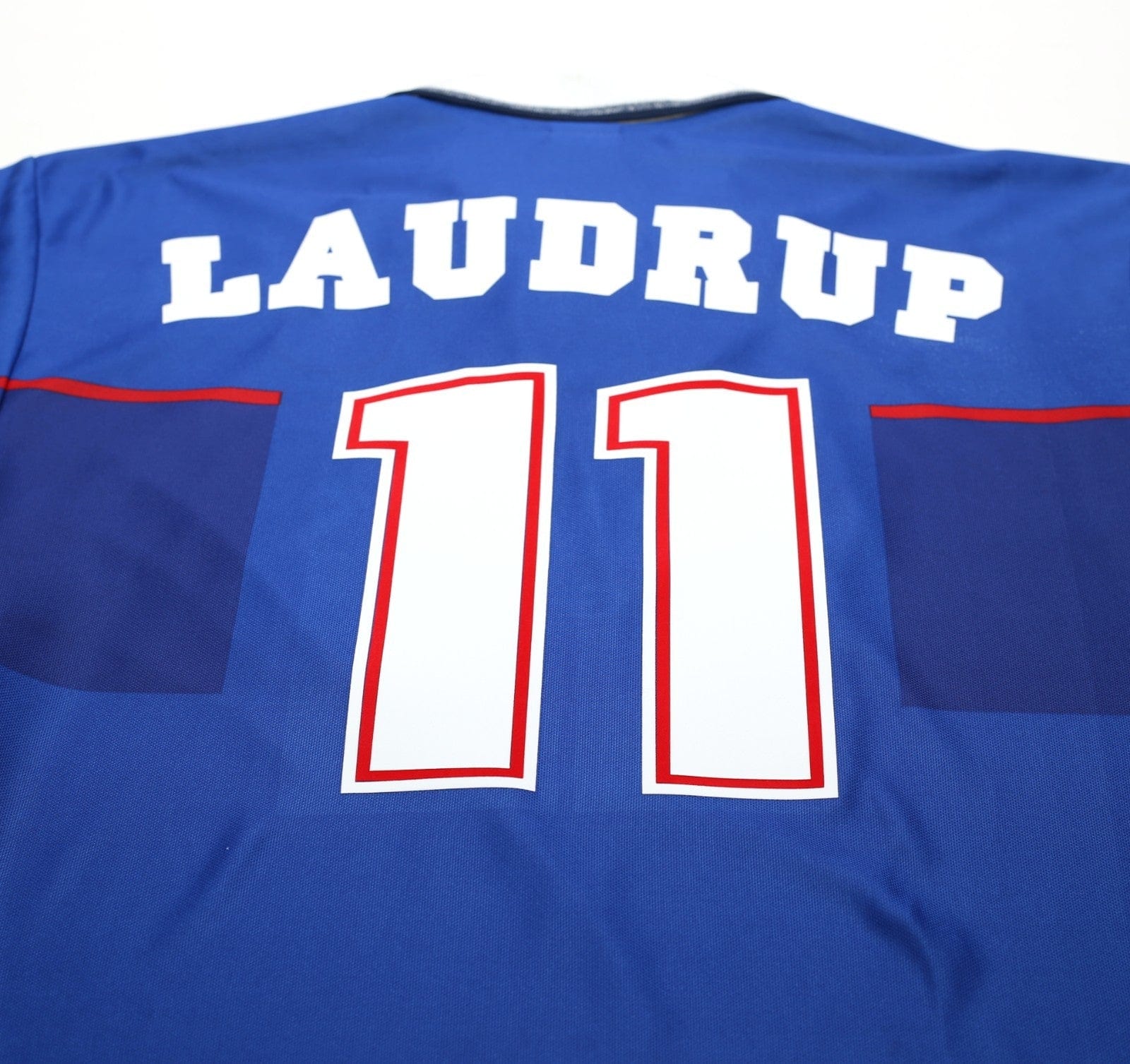 1997/99 LAUDRUP #11 Rangers Vintage Nike Home Football Shirt (L)