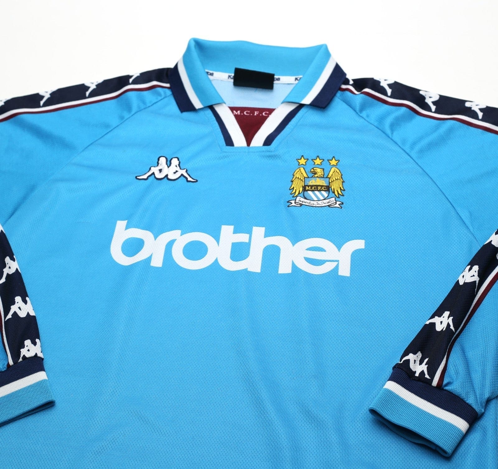 1997/99 MANCHESTER CITY Vintage Kappa Long Sleeve Home Football Shirt (XL)
