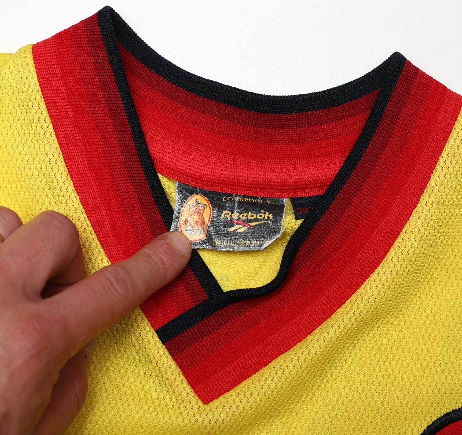 1997/99 McMANAMAN #7 Liverpool Vintage Reebok Away Football Shirt (M) 38/40