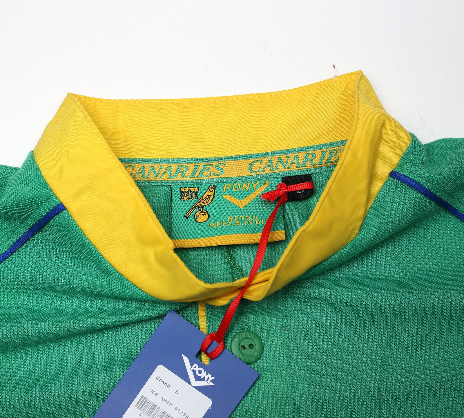 1997/99 NORWICH CITY Retro PONY Reissue Away Football Shirt