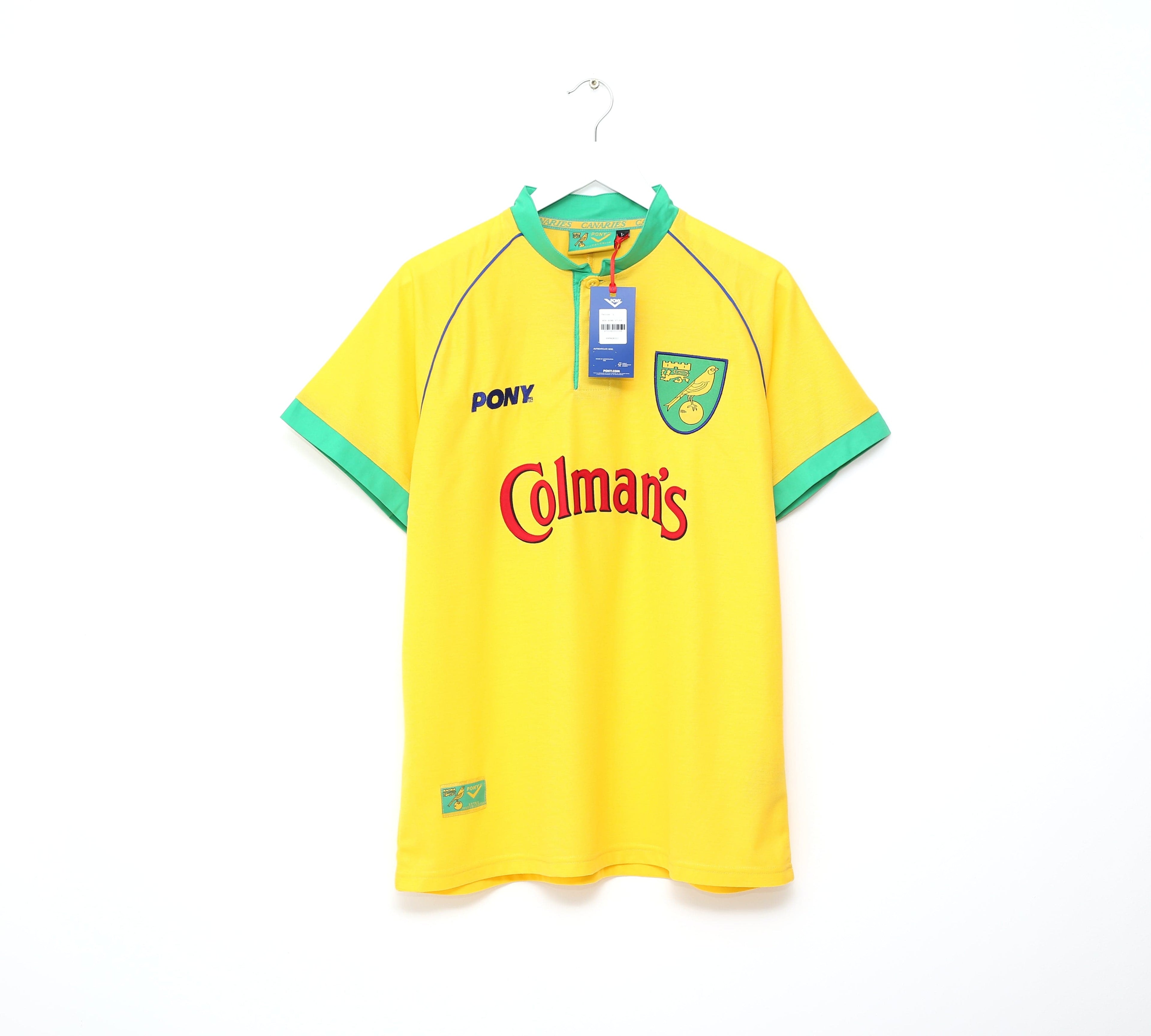 1997/99 NORWICH CITY Retro PONY Reissue Home Football Shirt