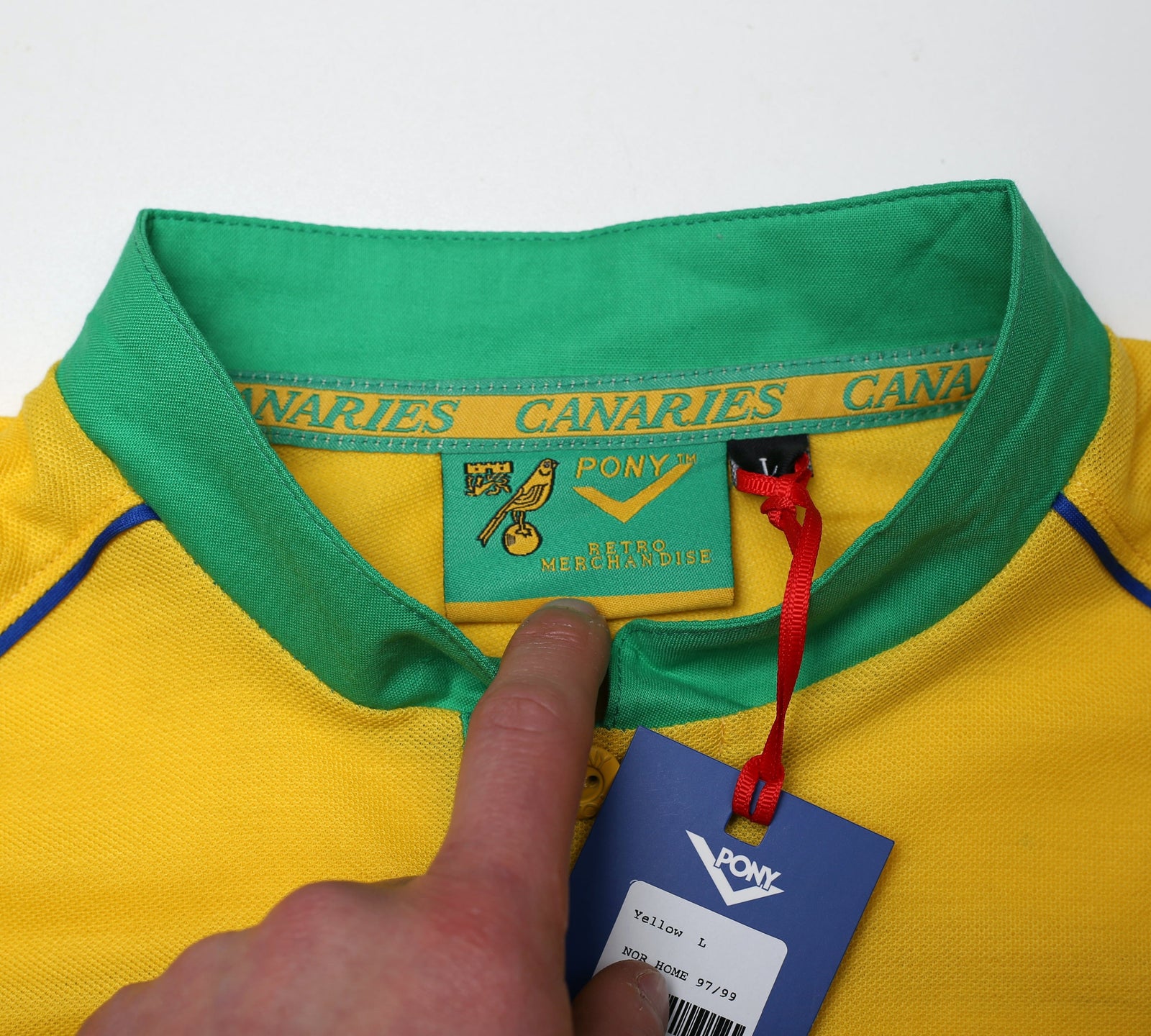 1997/99 NORWICH CITY Retro PONY Reissue Home Football Shirt