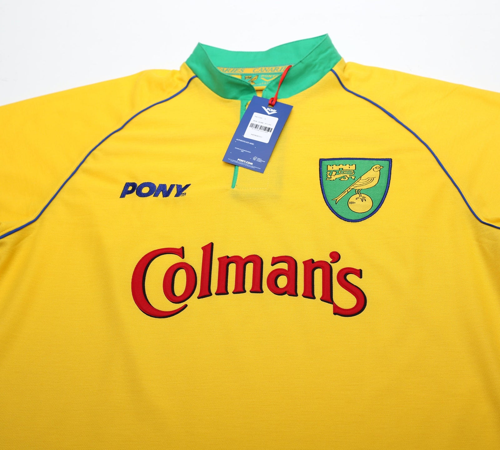 1997/99 NORWICH CITY Retro PONY Reissue Home Football Shirt
