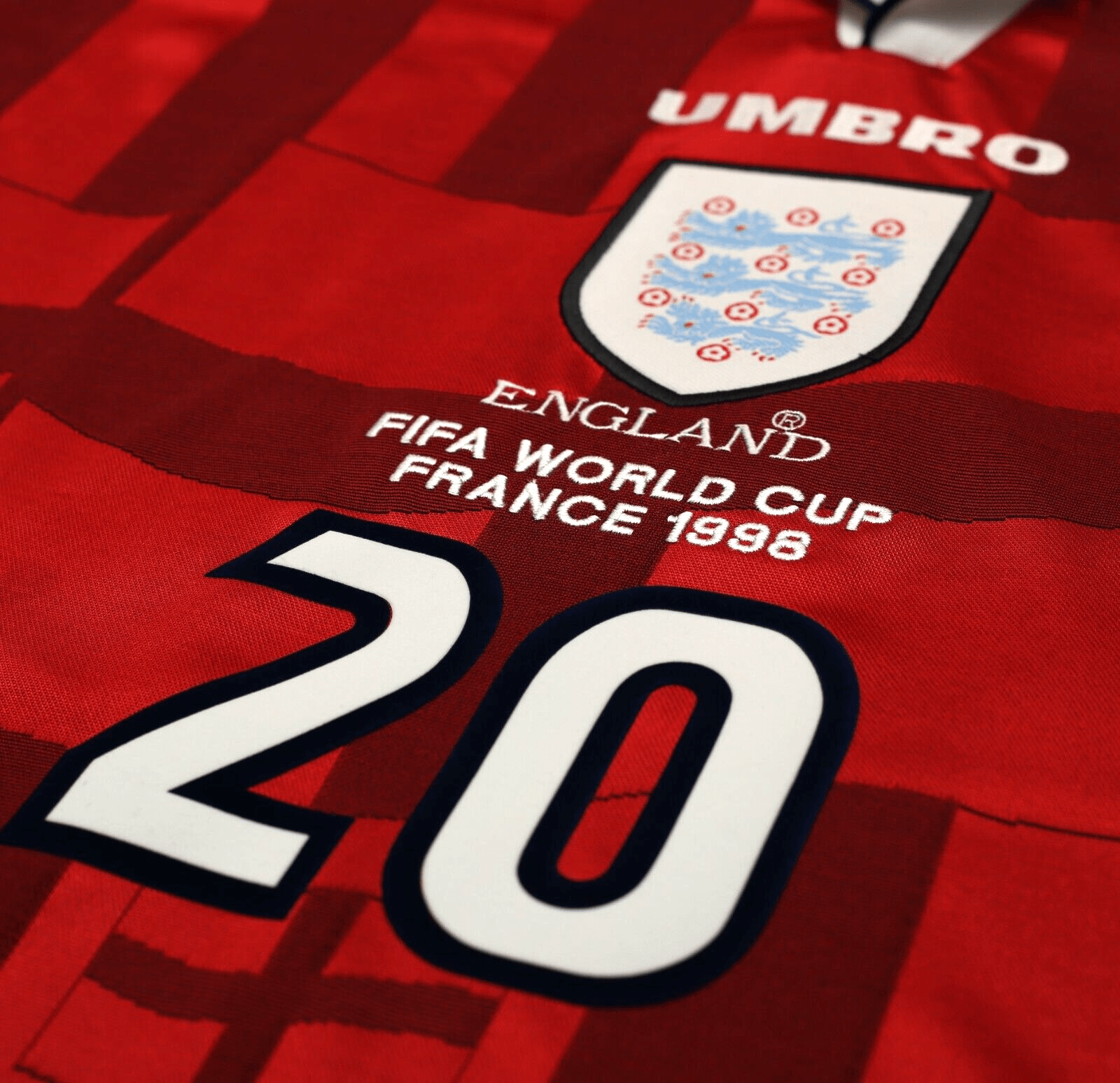 1997/99 OWEN #20 England Vintage Umbro Away Football Shirt (M) World Cup 98