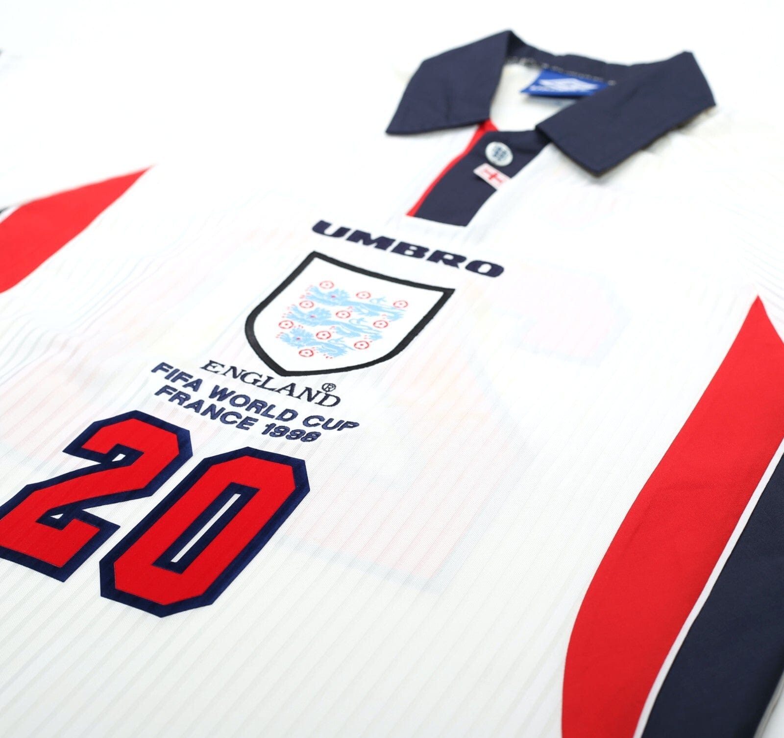 1997/99 OWEN #20 England Vintage Umbro Home Football Shirt (M/L) France WC 98