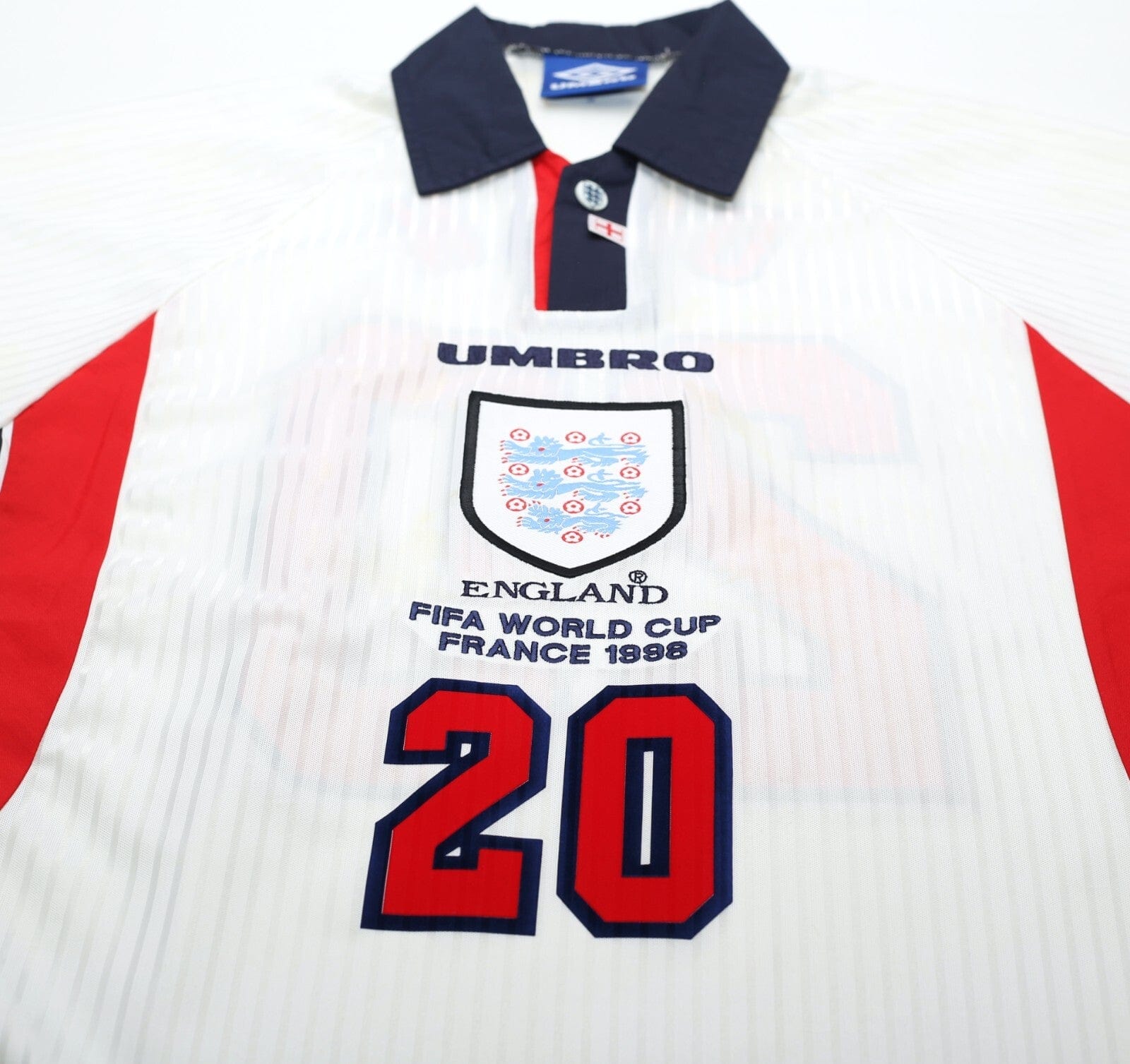 1997/99 OWEN #20 England Vintage Umbro Home Football Shirt (M/L) France WC 98