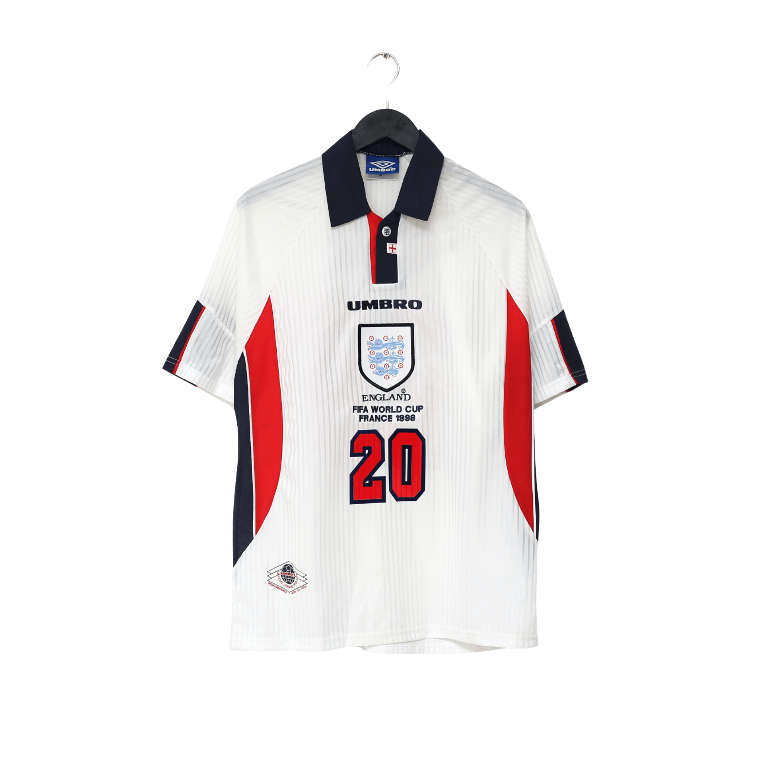 1997/99 OWEN #20 England Vintage Umbro Home Football Shirt (M/L) France WC 98