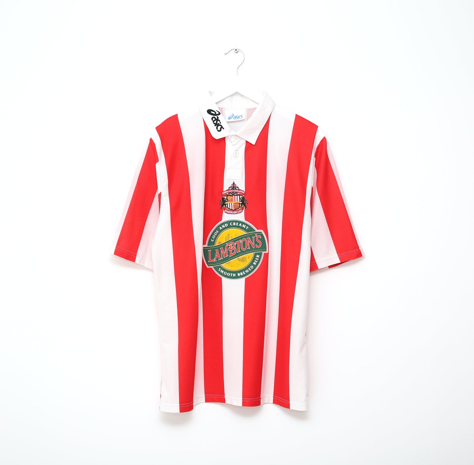 1997/99 PHILLIPS #10 Sunderland Vintage Asics Home Football Shirt Jersey (L)