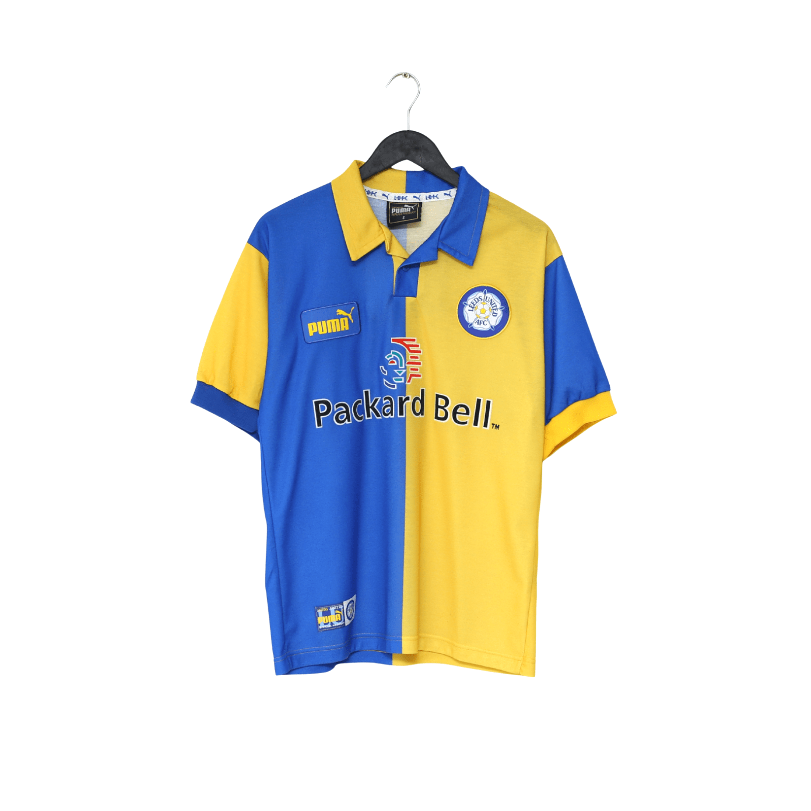 1997/99 RADEBE #5 Leeds United Vintage PUMA Away Football Shirt (S/M)