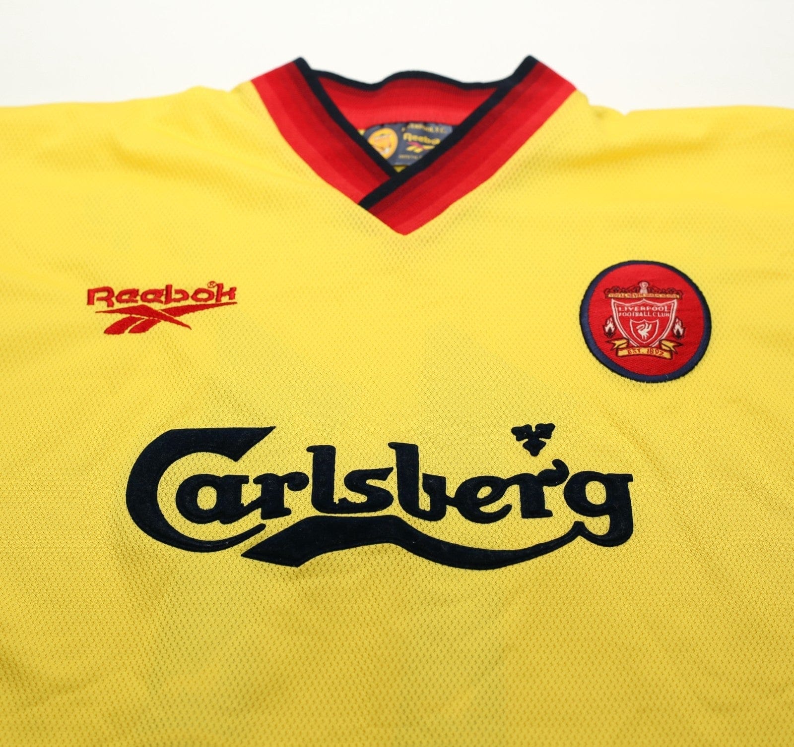 1997/99 REDKNAPP #11 Liverpool Vintage Reebok Away Football Shirt (S) 34/36