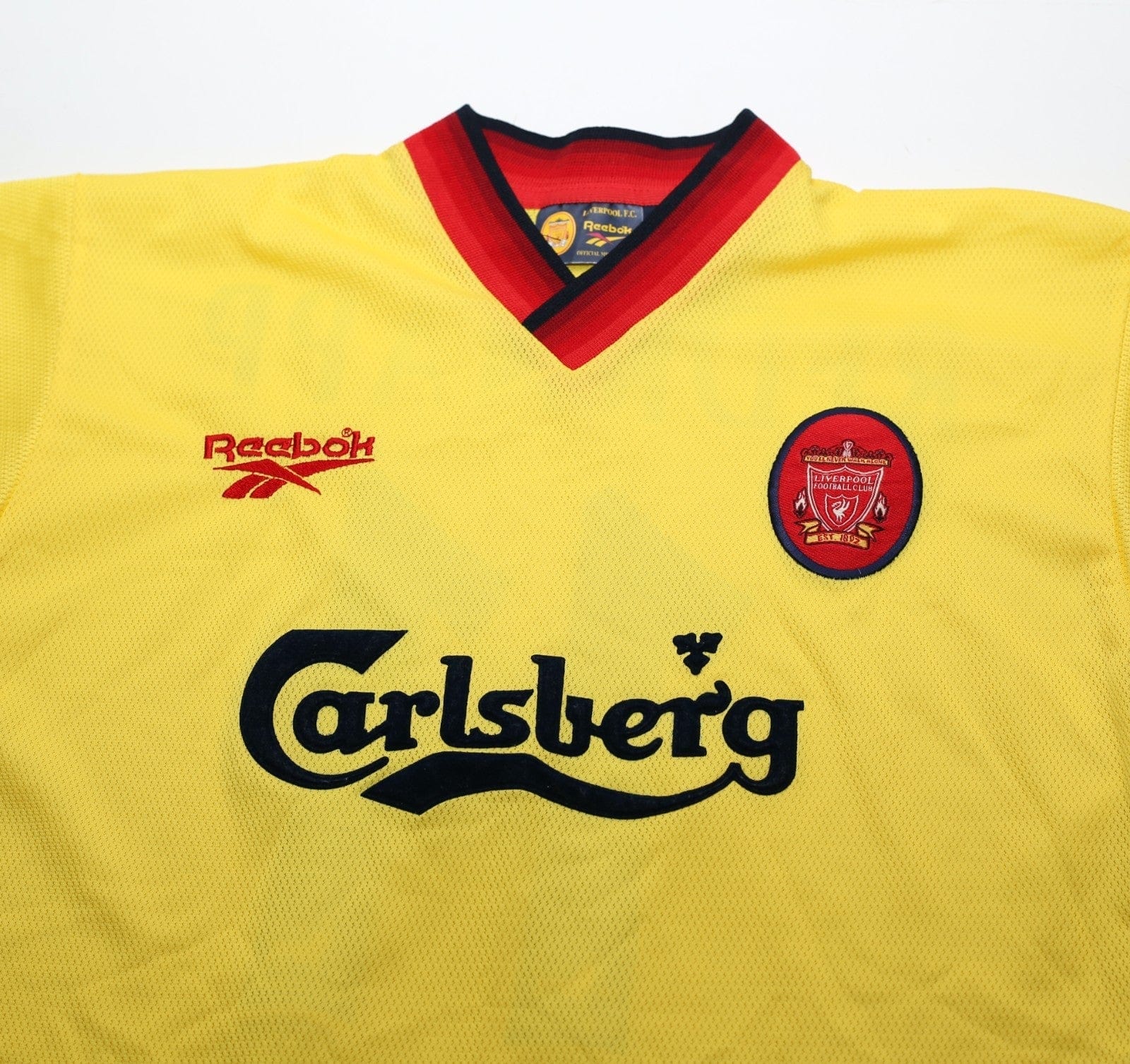 1997/99 REDKNAPP #11 Liverpool Vintage Reebok Away Football Shirt (S) 34/36