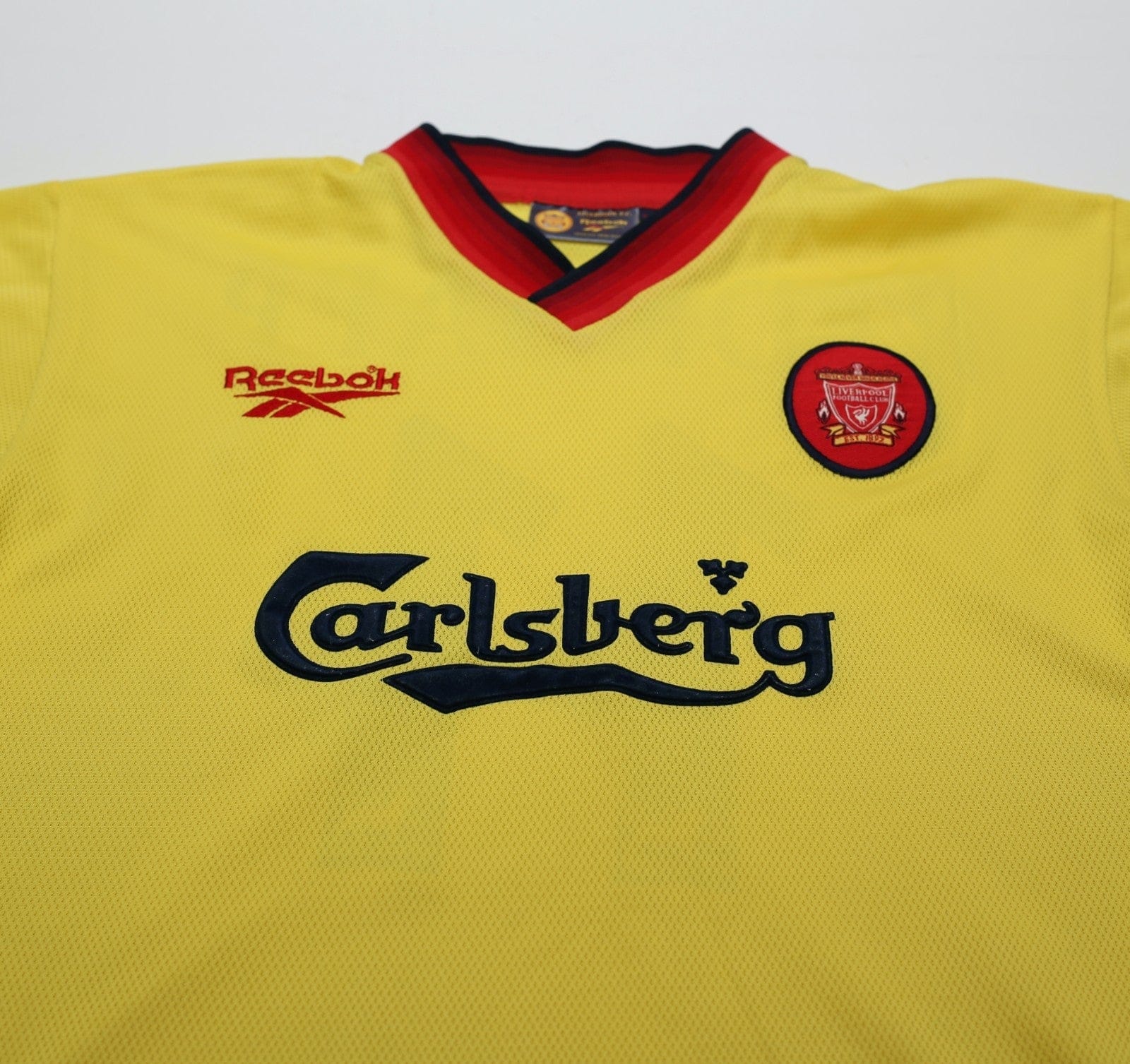 1997/99 REDKNAPP #11 Liverpool Vintage Reebok Away Football Shirt (S) 34/36