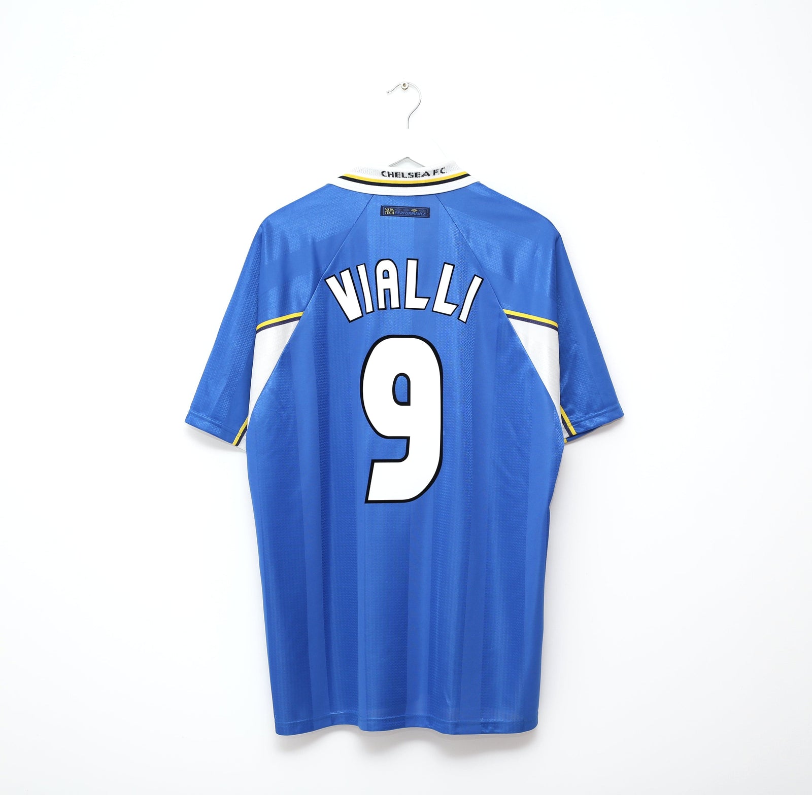 1997/99 VIALLI #9 Chelsea Vintage Umbro CUP WINNERS CUP FINAL Football Shirt XL