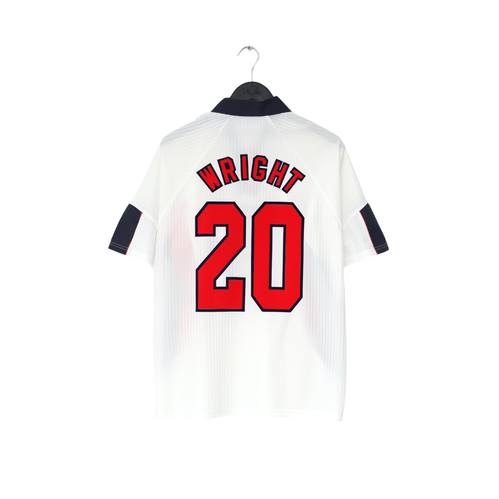1997/99 WRIGHT #20 England Vintage Umbro Home Football Shirt (L) Le Tournoi