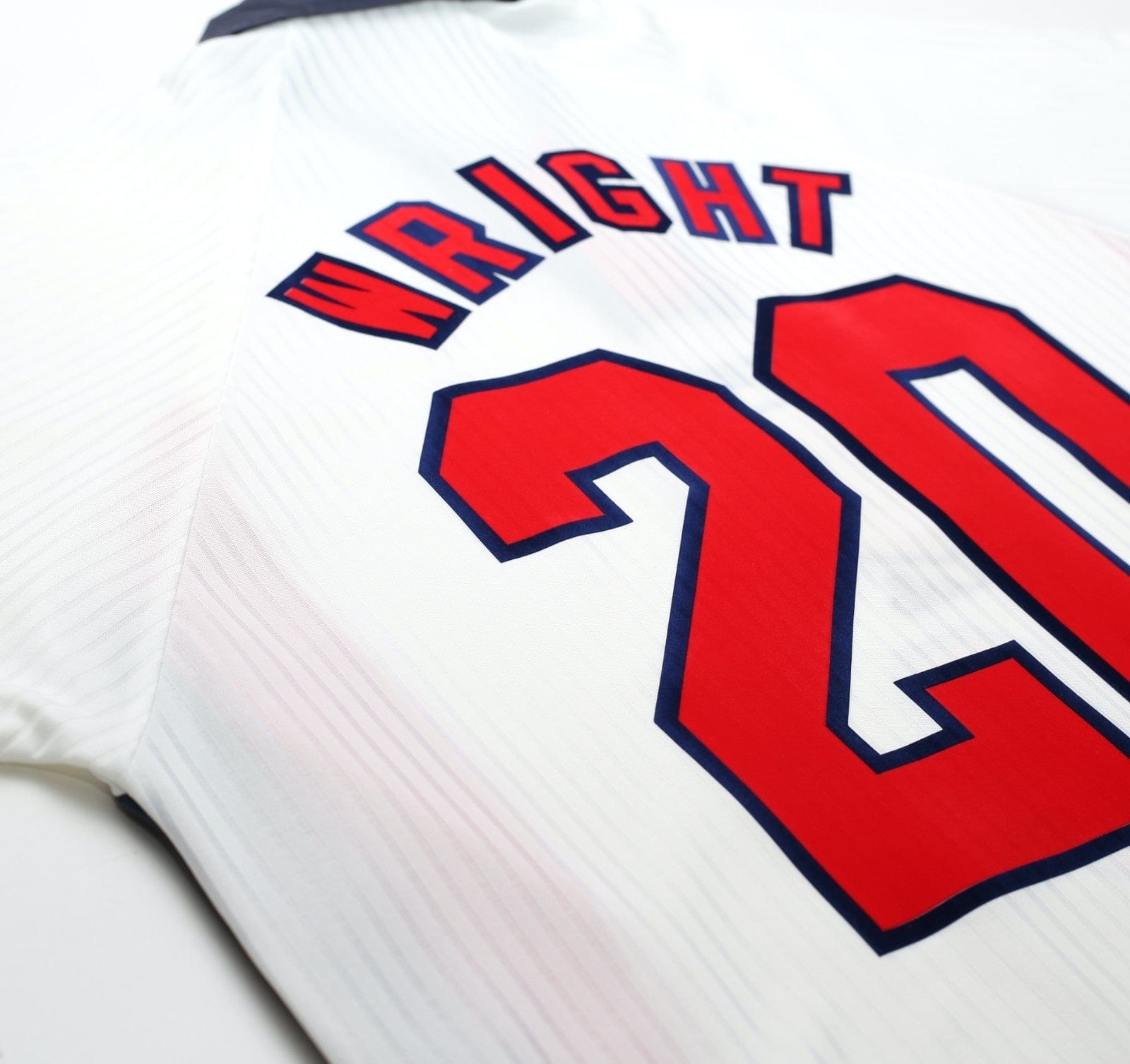 1997/99 WRIGHT #20 England Vintage Umbro Home Football Shirt (L) Le Tournoi