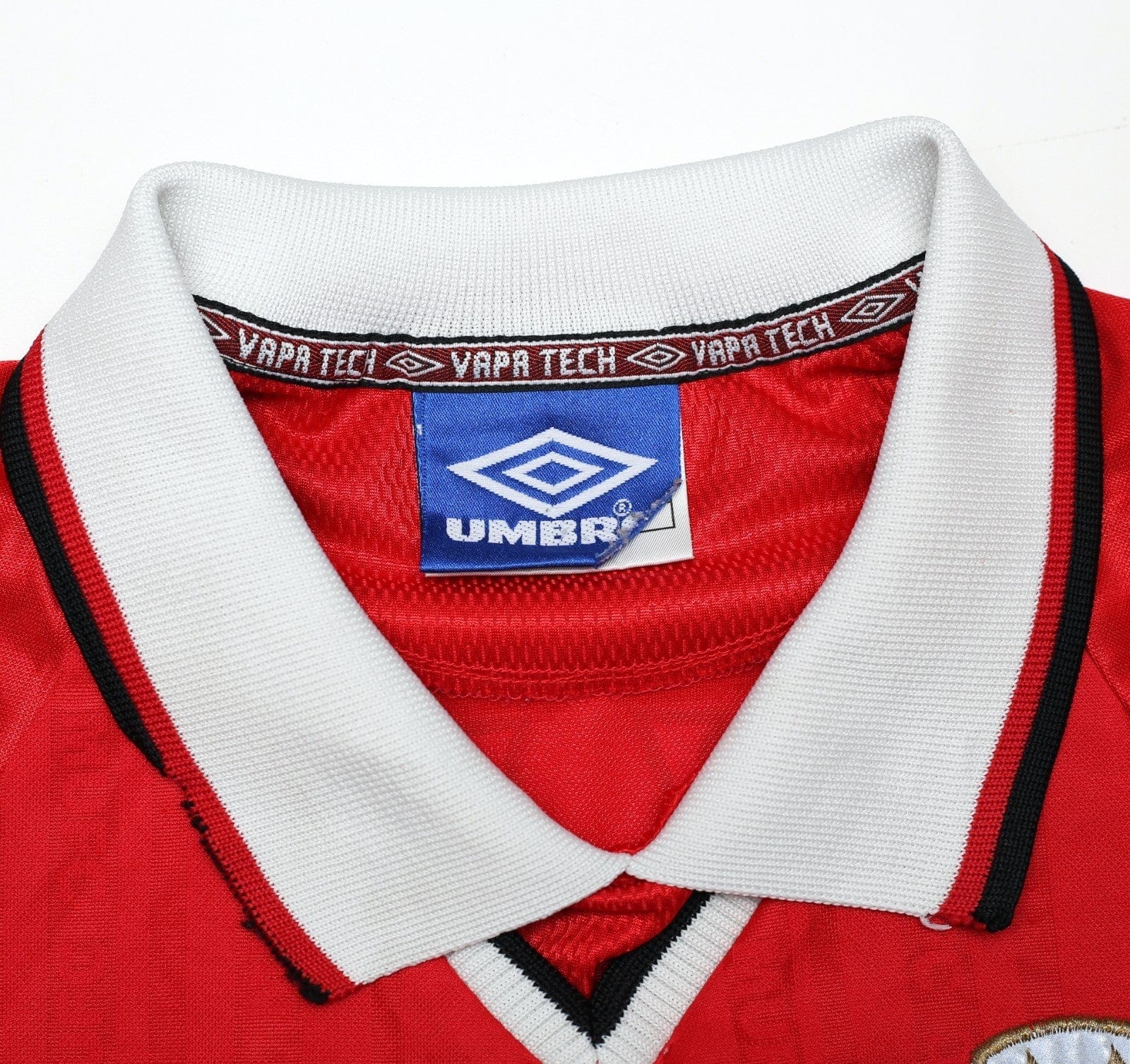 1998/00 BECKHAM #7 Manchester United Vintage Umbro CL Winners Football Shirt (M)