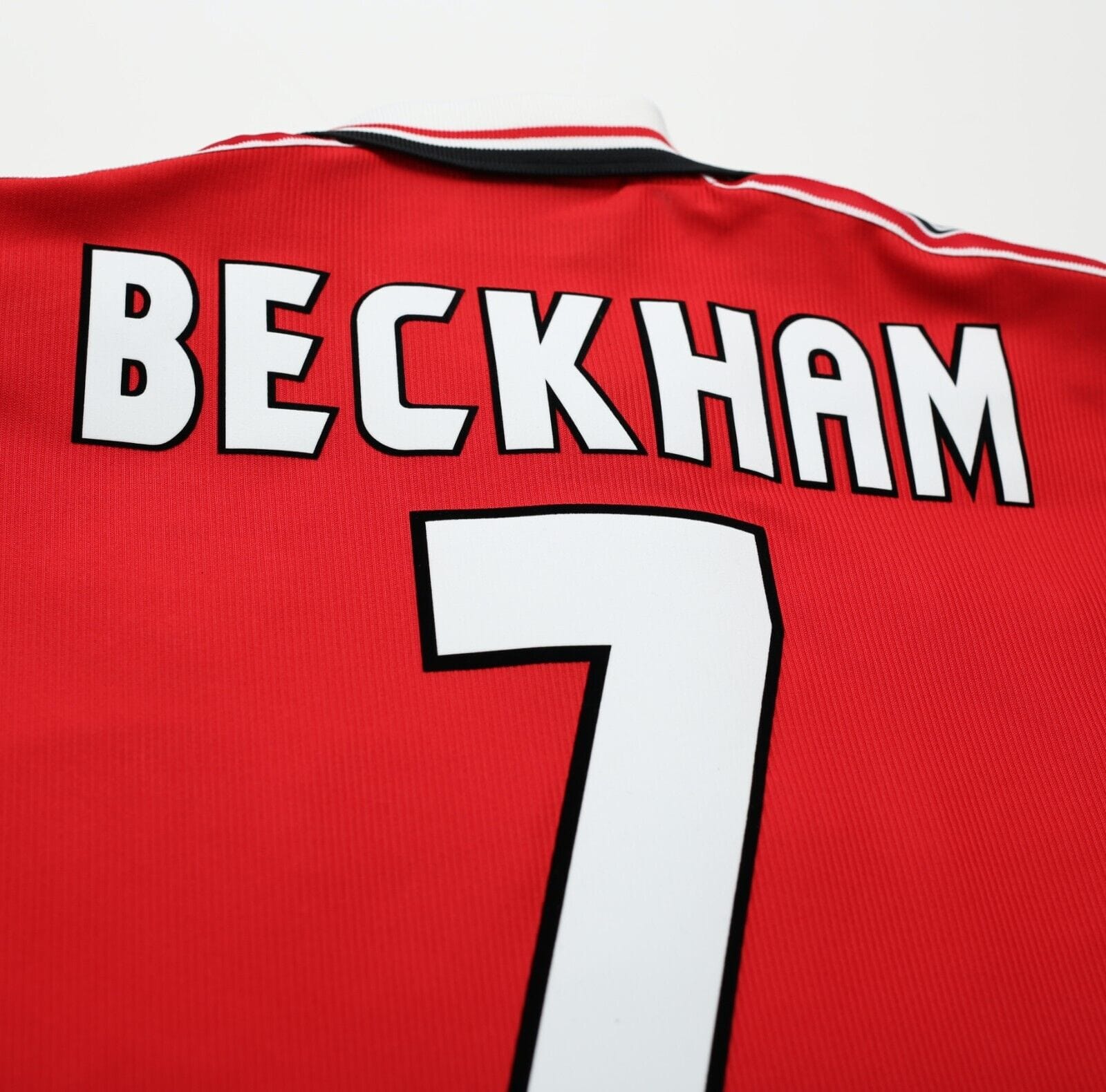 1998/00 BECKHAM #7 Manchester United Vintage Umbro FA Cup Football Shirt (M)