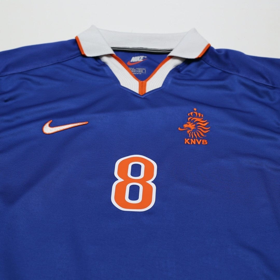 1998/00 Bergkamp #8 Holland Vintage Nike Away Football Shirt (M) Arsenal