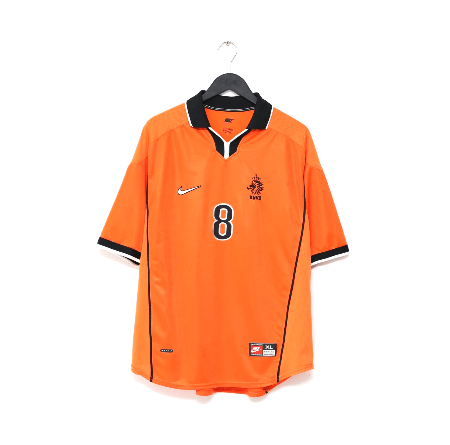 1998/00 BERGKAMP #8 Holland Vintage Nike Home Football Shirt (XL) Arsenal