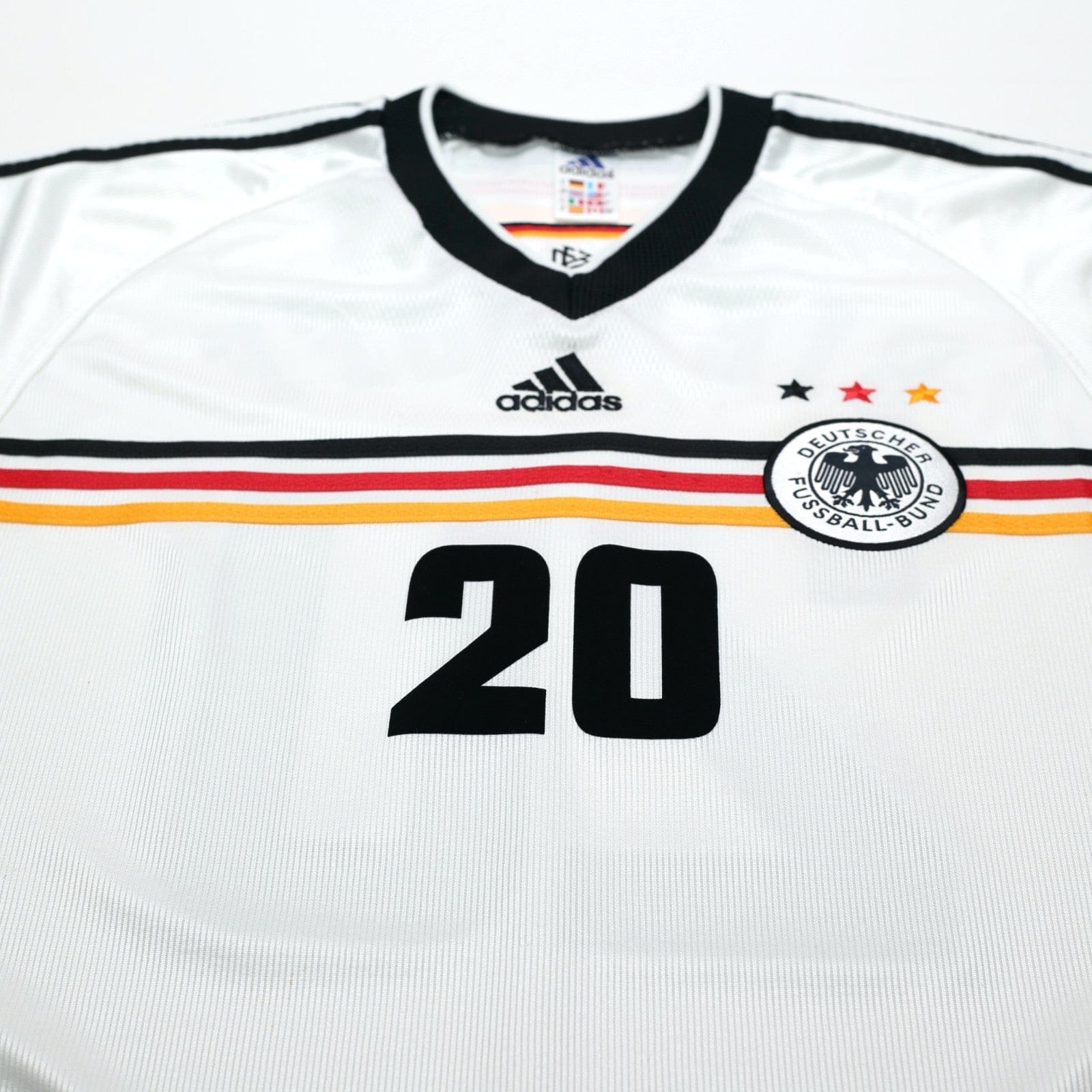 1998/00 Bierhoff #20 Germany Vintage adidas Home Football Shirt (L) WC 98