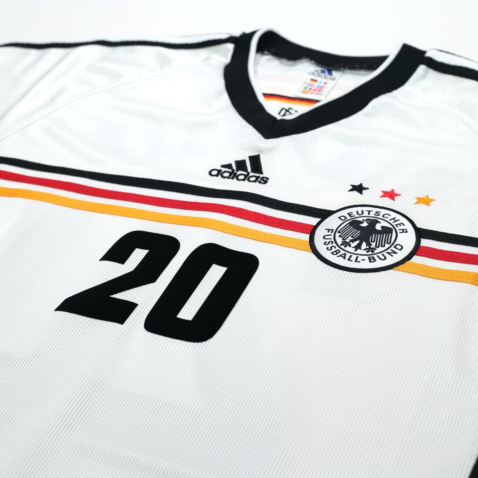 1998/00 Bierhoff #20 Germany Vintage adidas Home Football Shirt (L) WC 98