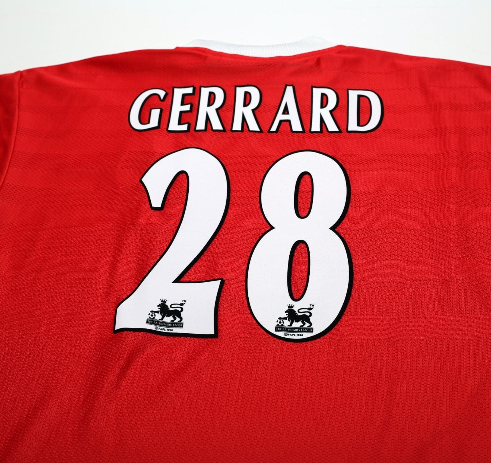 1998/00 GERRARD #28 Liverpool Vintage Reebok Home Football Shirt (L) 42/44