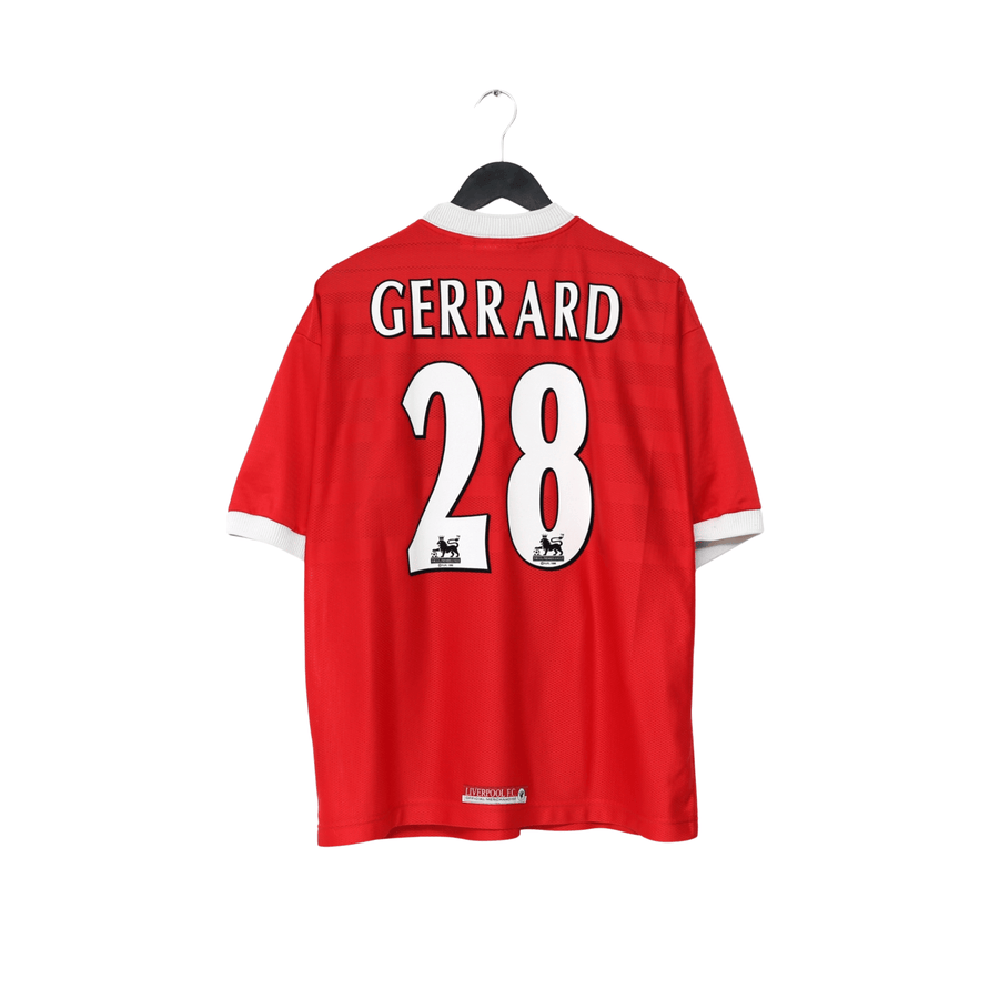 Reebok Liverpool FC Gerrard 28 ユニフォーム 1998/00 Gerrard #28 Liverpool Vintage Reebok Home Football Shirt (L) 4