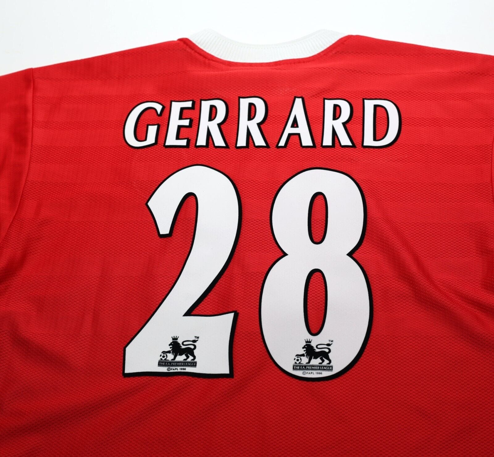 1998/00 GERRARD #28 Liverpool Vintage Reebok Home Football Shirt (M) 38/40