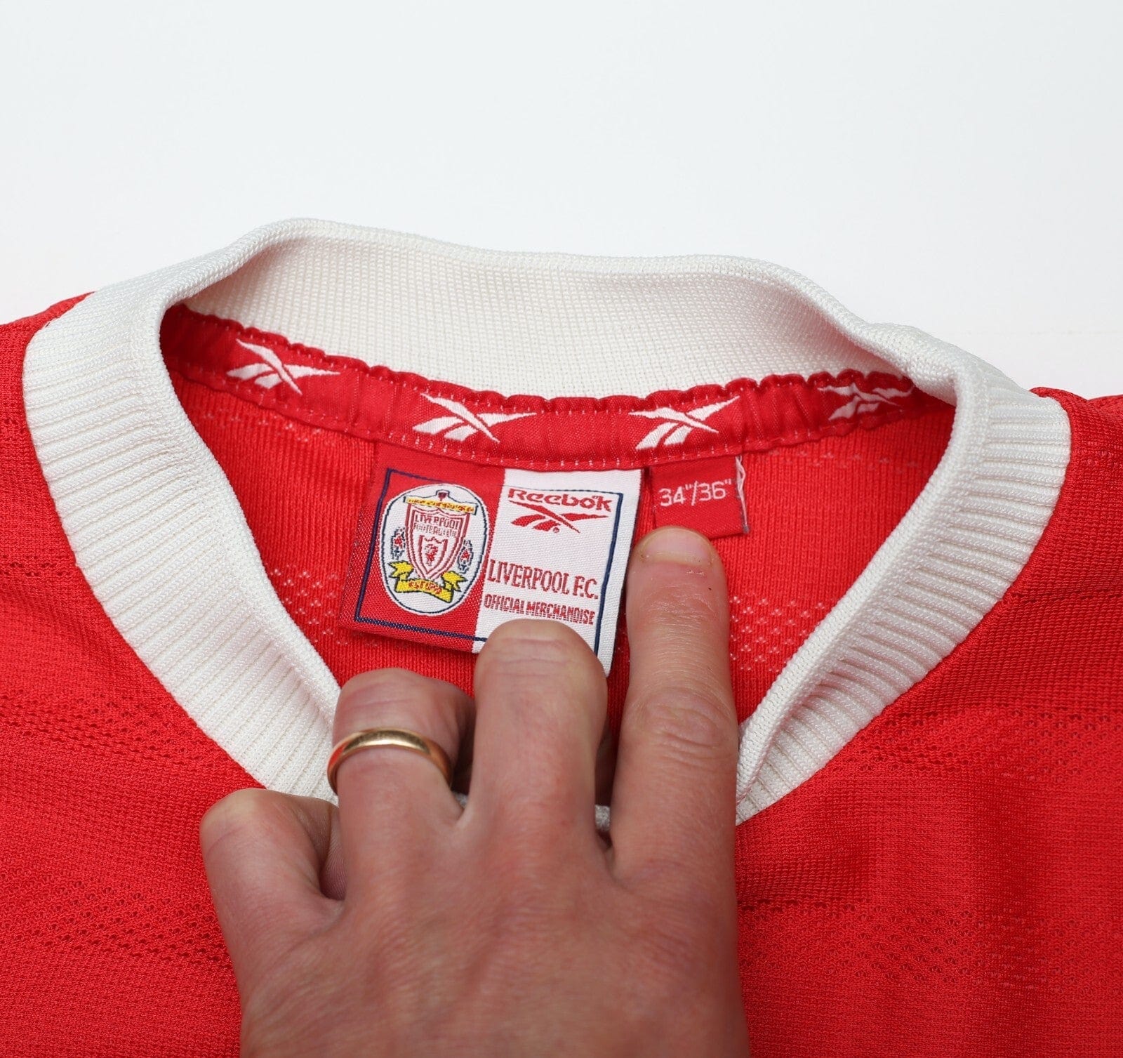 1998/00 GERRARD #28 Liverpool Vintage Reebok Home Football Shirt (S) 34/36