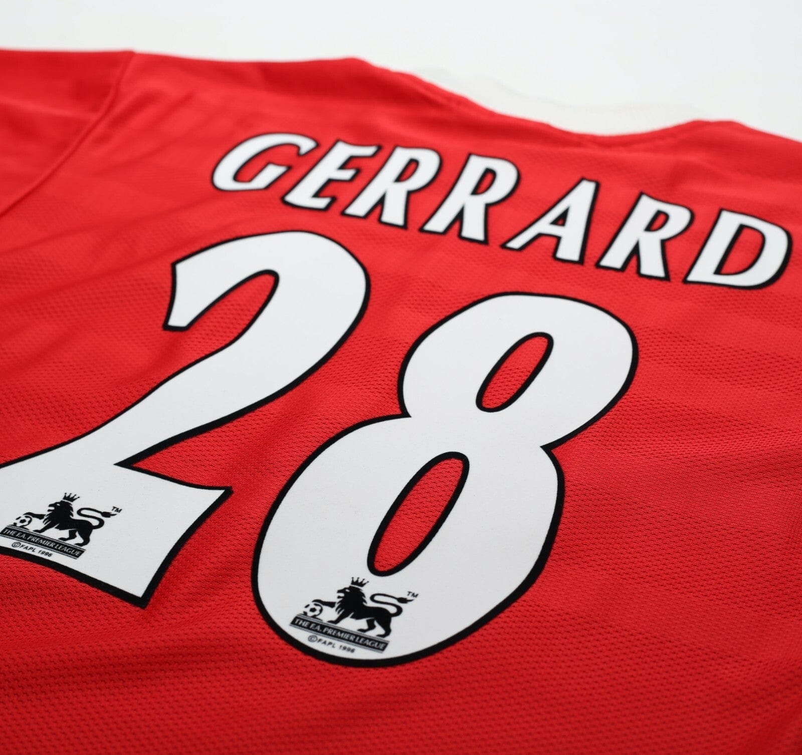 1998/00 GERRARD #28 Liverpool Vintage Reebok Home Football Shirt (S) 34/36