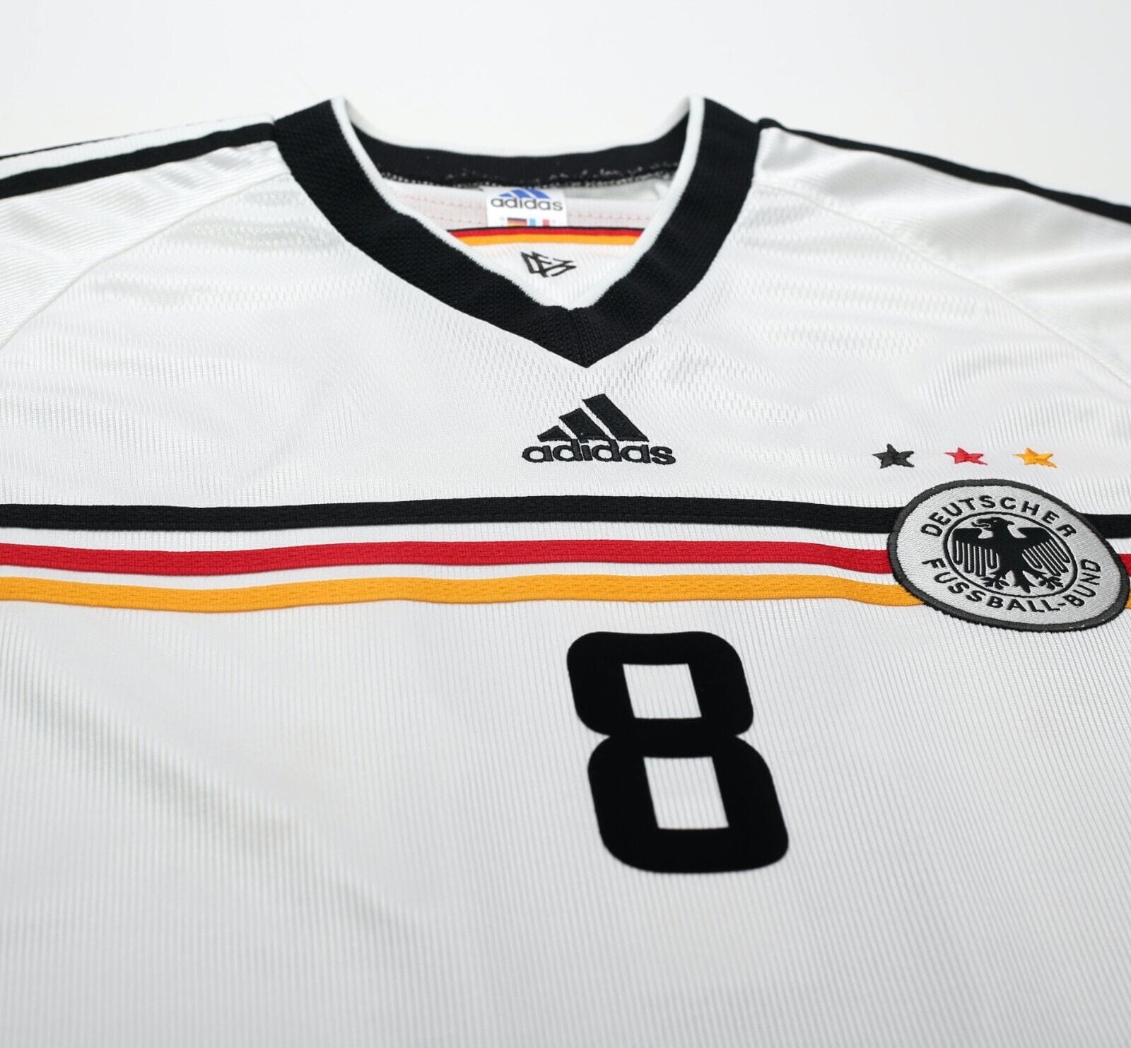 1998/00 MATTHAUS #8 Germany Vintage adidas Home Football Shirt (L) WC 98