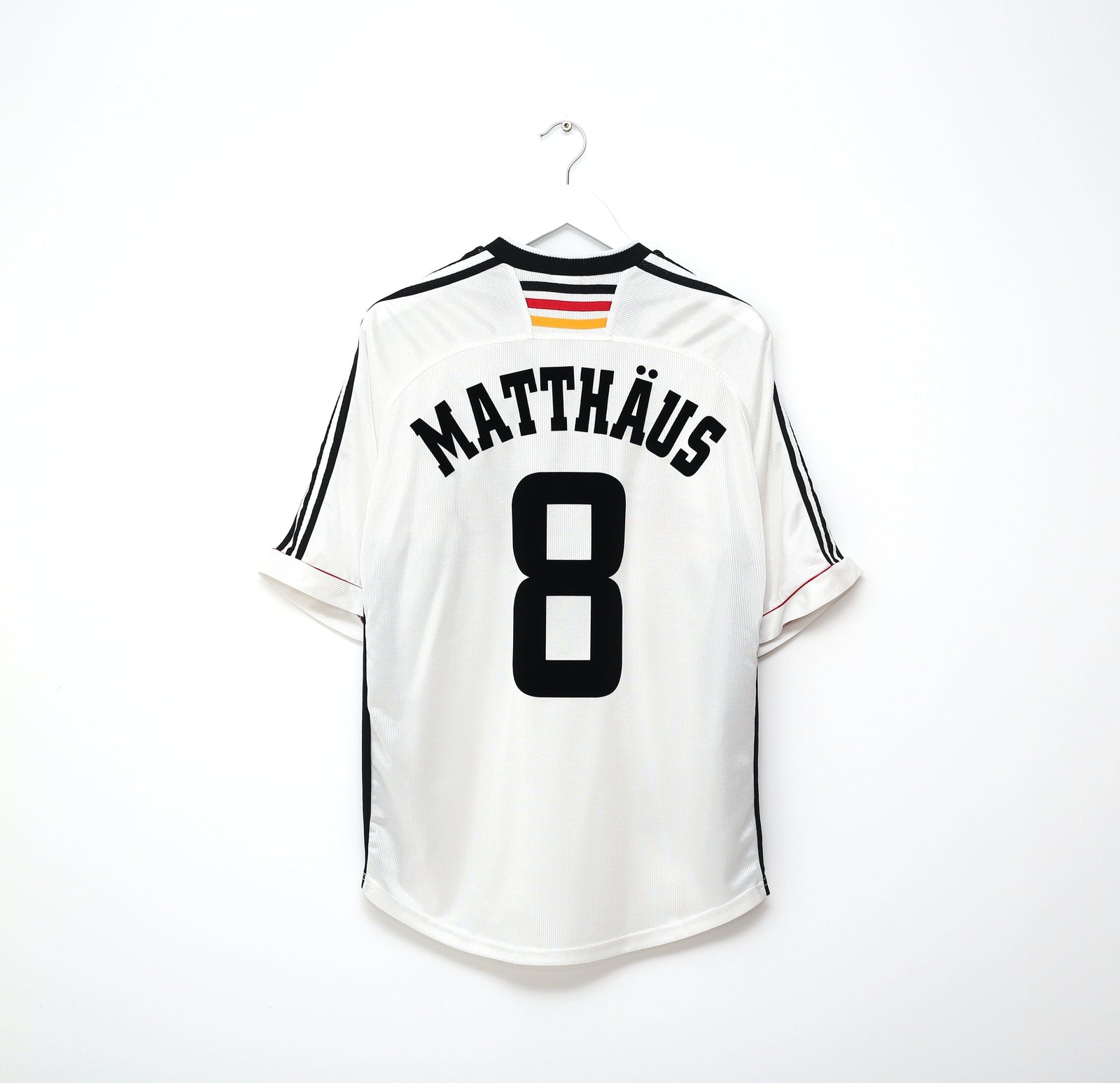 1998/00 MATTHAUS #8 Germany Vintage adidas Home Football Shirt (L) WC 98