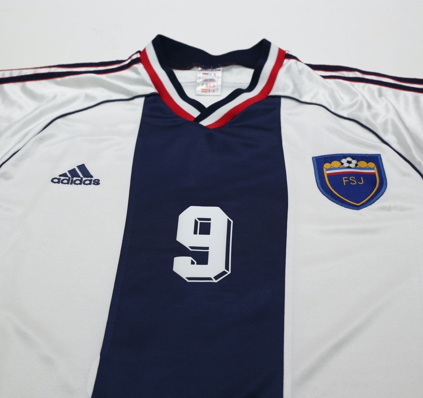 1998/00 MIJATOVIC #9 Yugoslavia Vintage adidas Away Football Shirt (L) WC 98