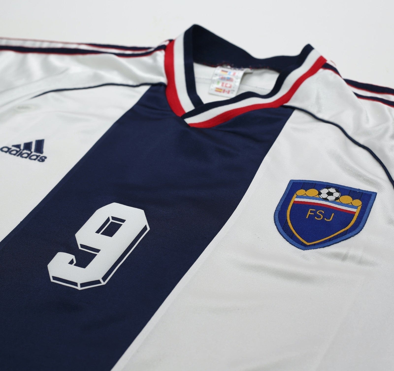 1998/00 MIJATOVIC #9 Yugoslavia Vintage adidas Away Football Shirt (L) WC 98