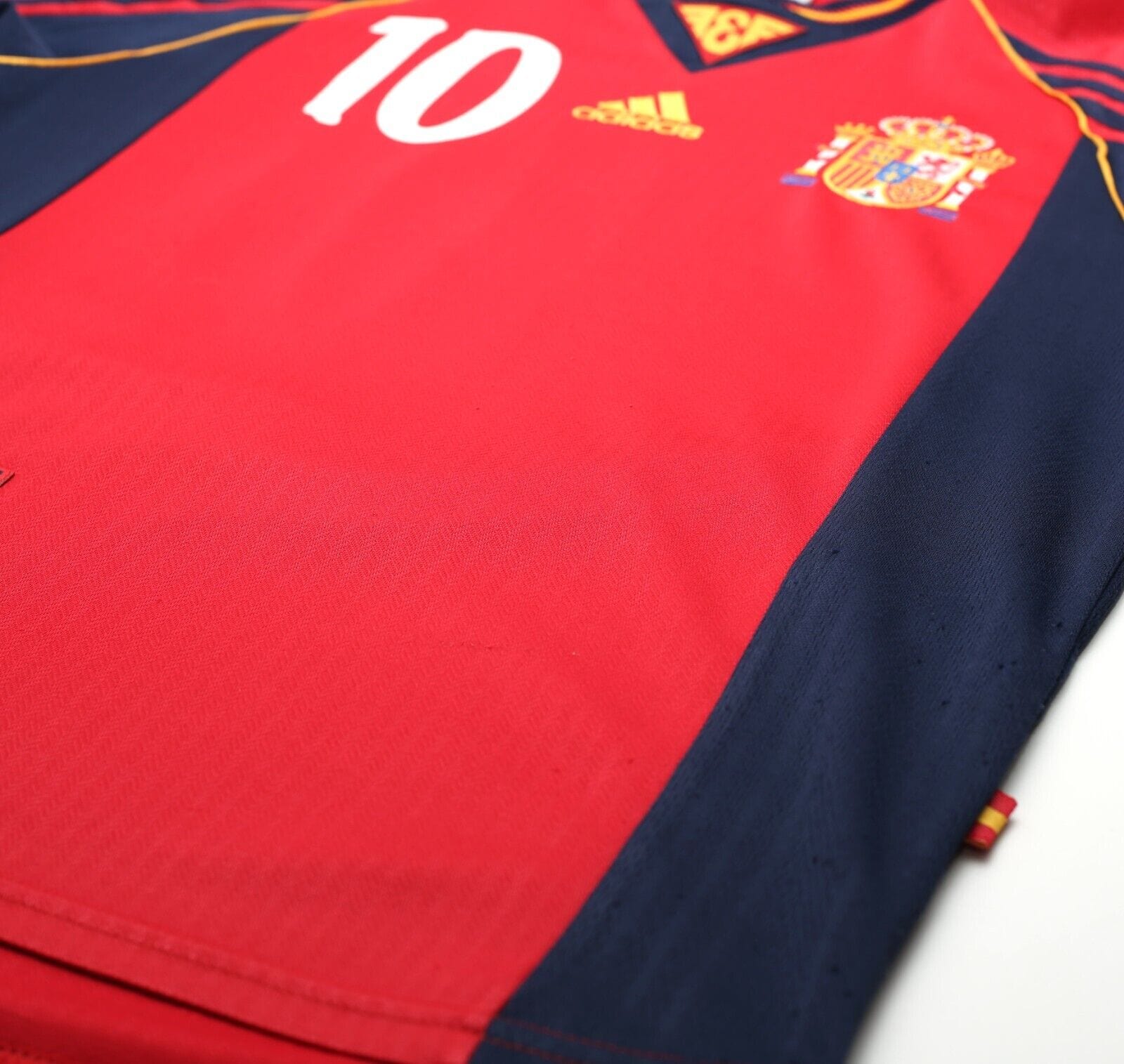 1998/00 RAUL #10 Spain Vintage adidas Home Football Shirt (S) World Cup 98