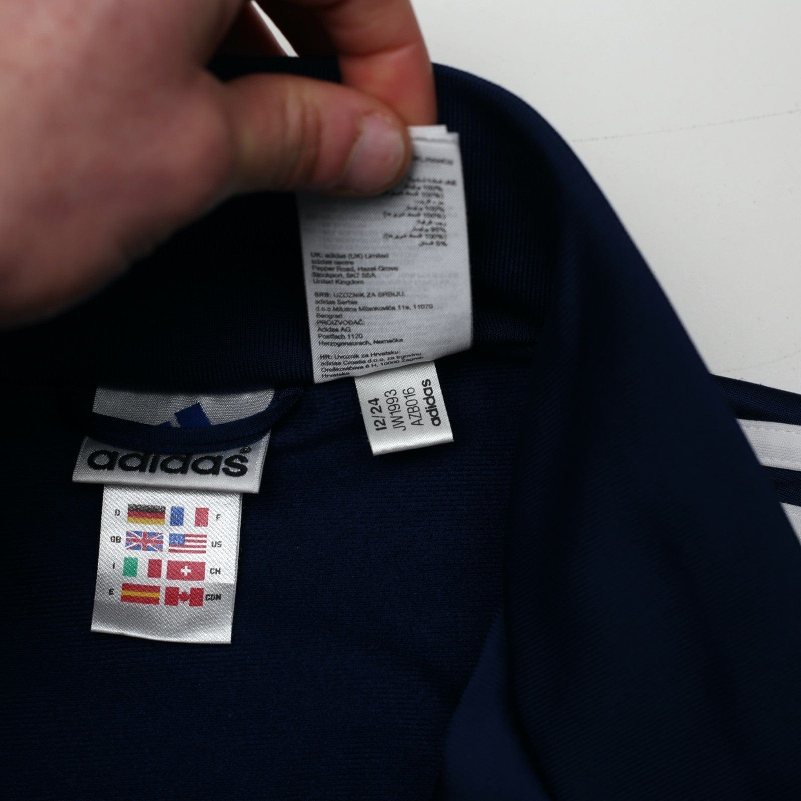 1998/00 Real Madrid Retro adidas Football Track Top Jacket (M)