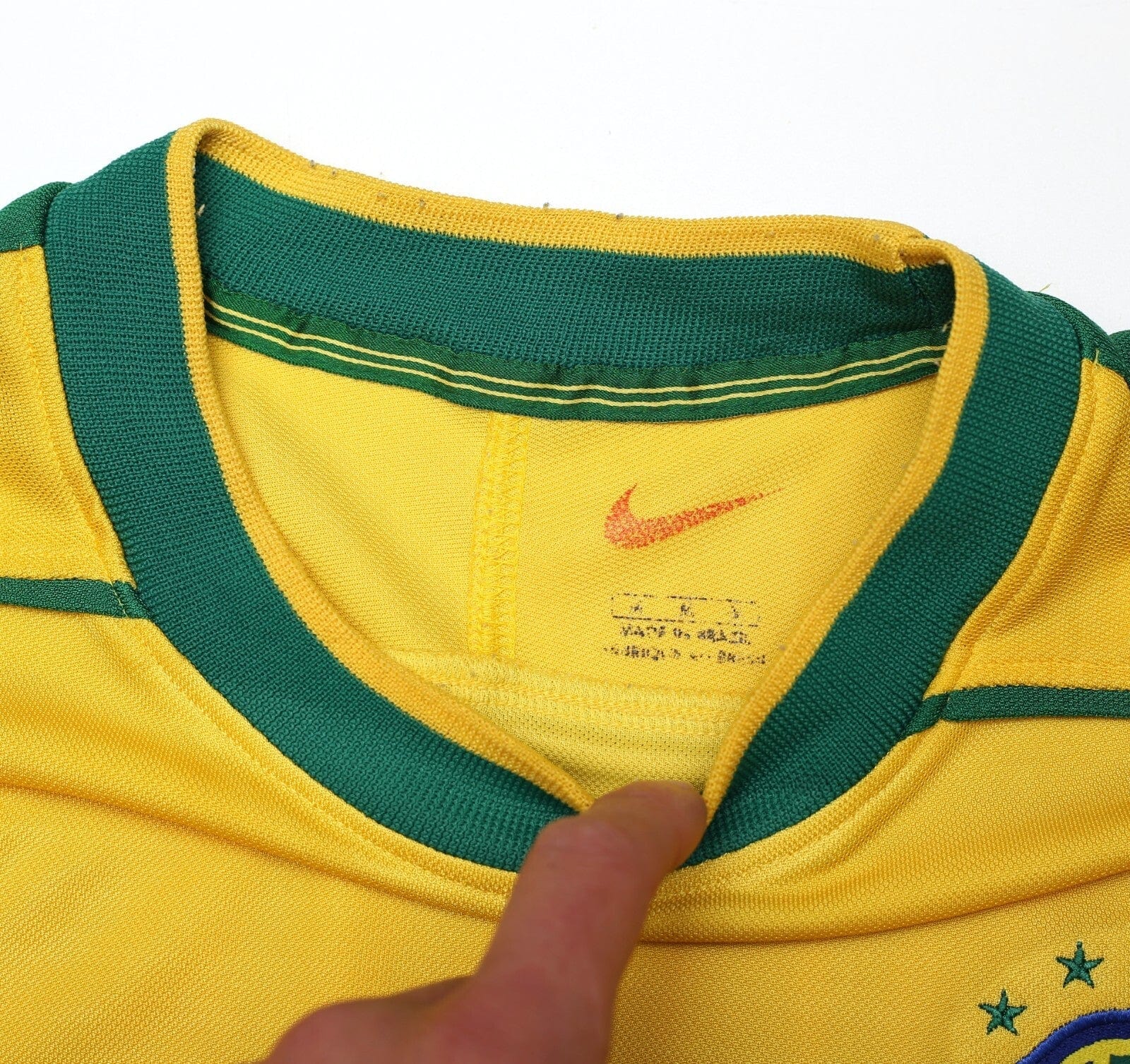 1998/00 RONALDO #9 Brazil Vintage Nike WC 98 Home Football Shirt (M)