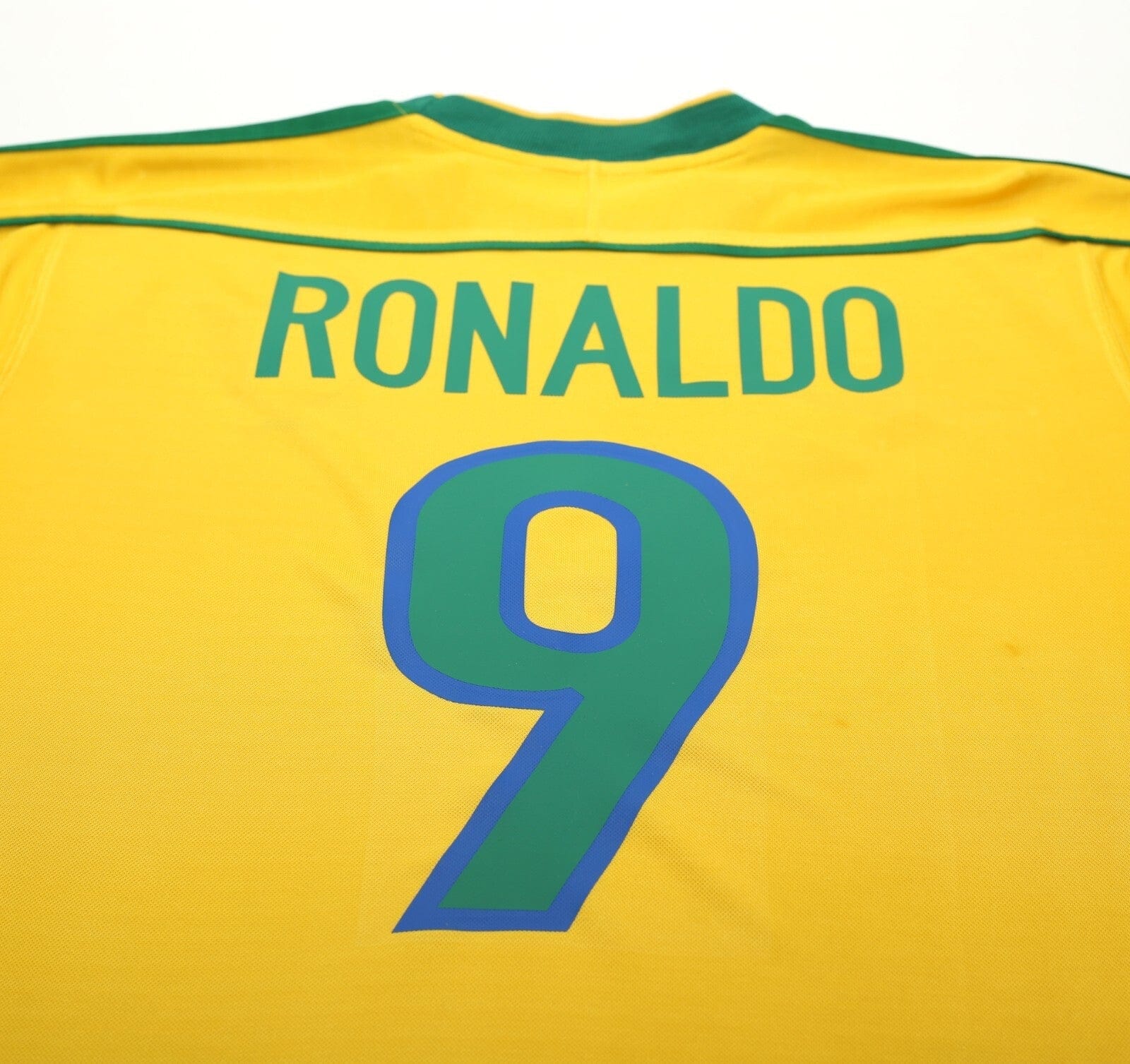 1998/00 RONALDO #9 Brazil Vintage Nike WC 98 Home Football Shirt (M)