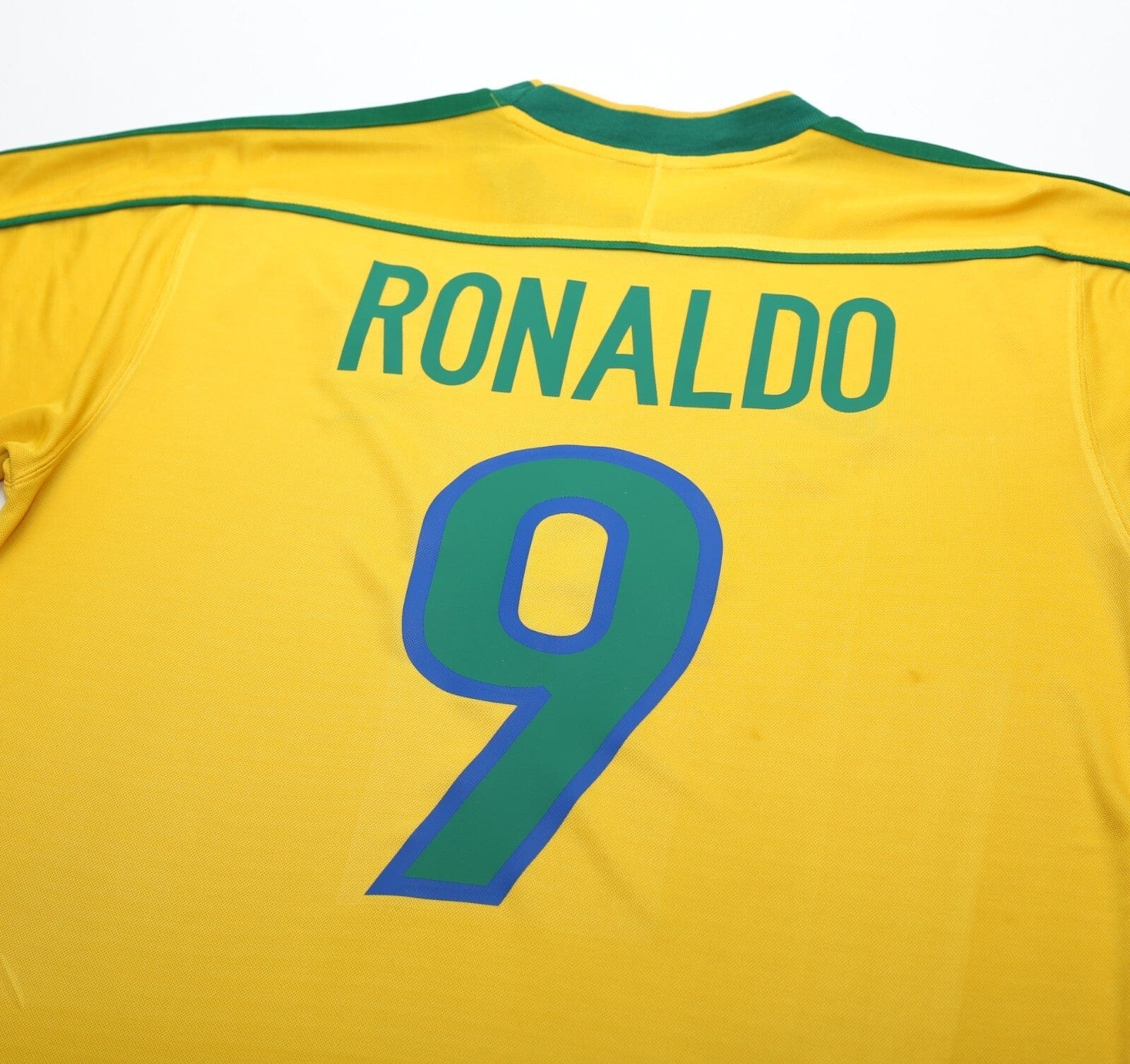 1998/00 RONALDO #9 Brazil Vintage Nike WC 98 Home Football Shirt (M)
