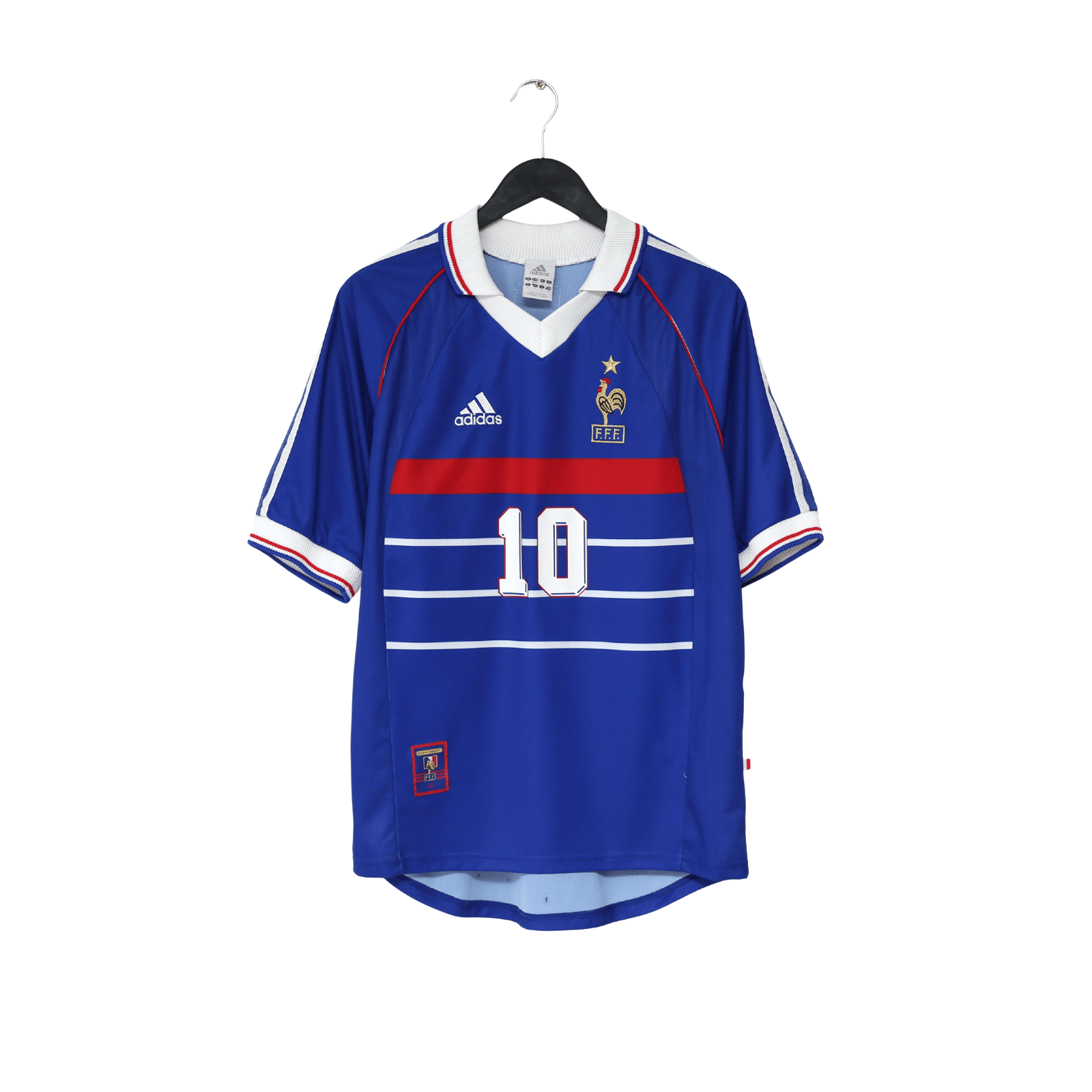 1998/00 ZIDANE #10 France Vintage adidas Home Football Shirt (S/M) World Cup 98