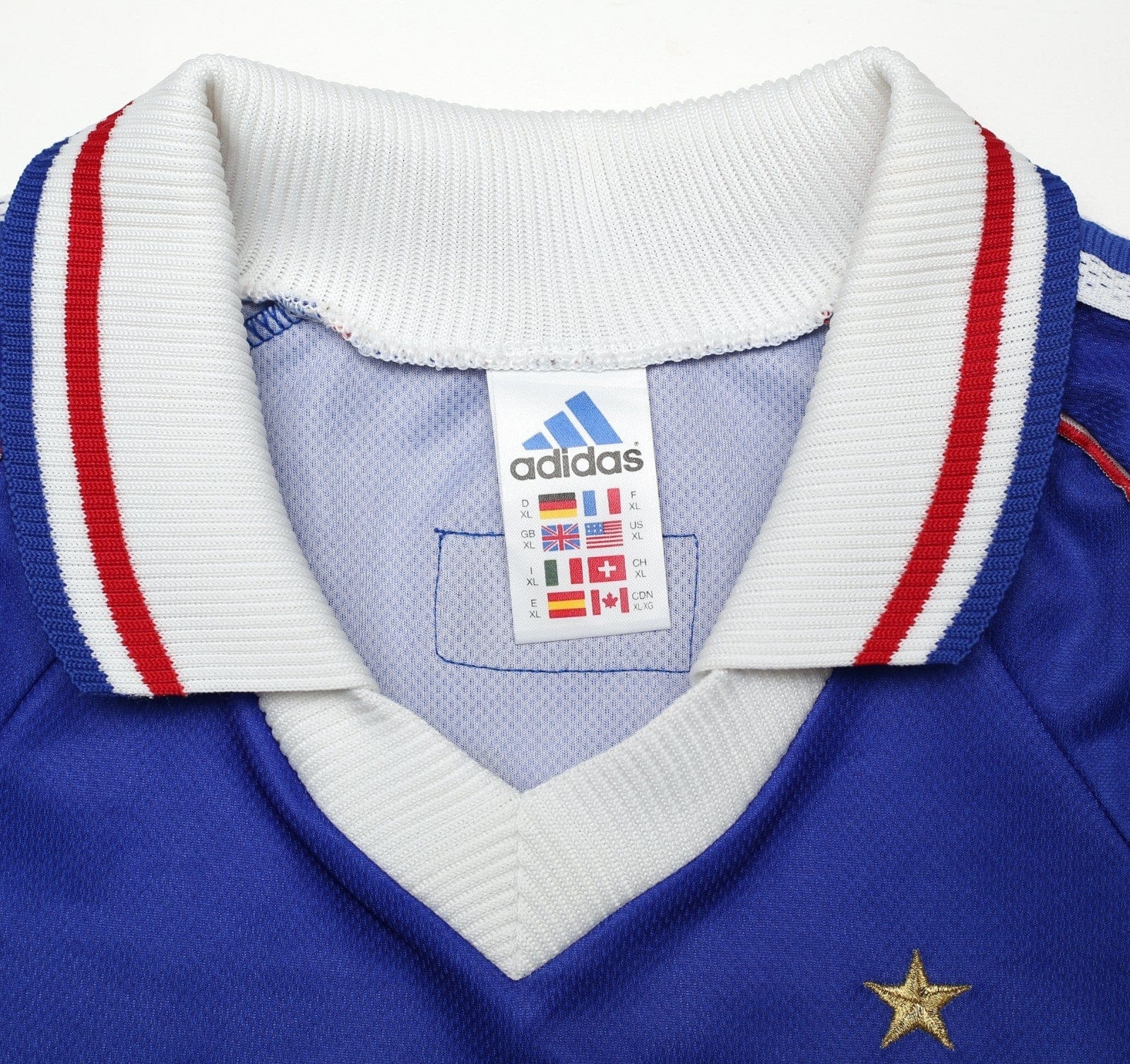 1998/00 ZIDANE #10 France Vintage adidas Home Football Shirt (XL) World Cup 98