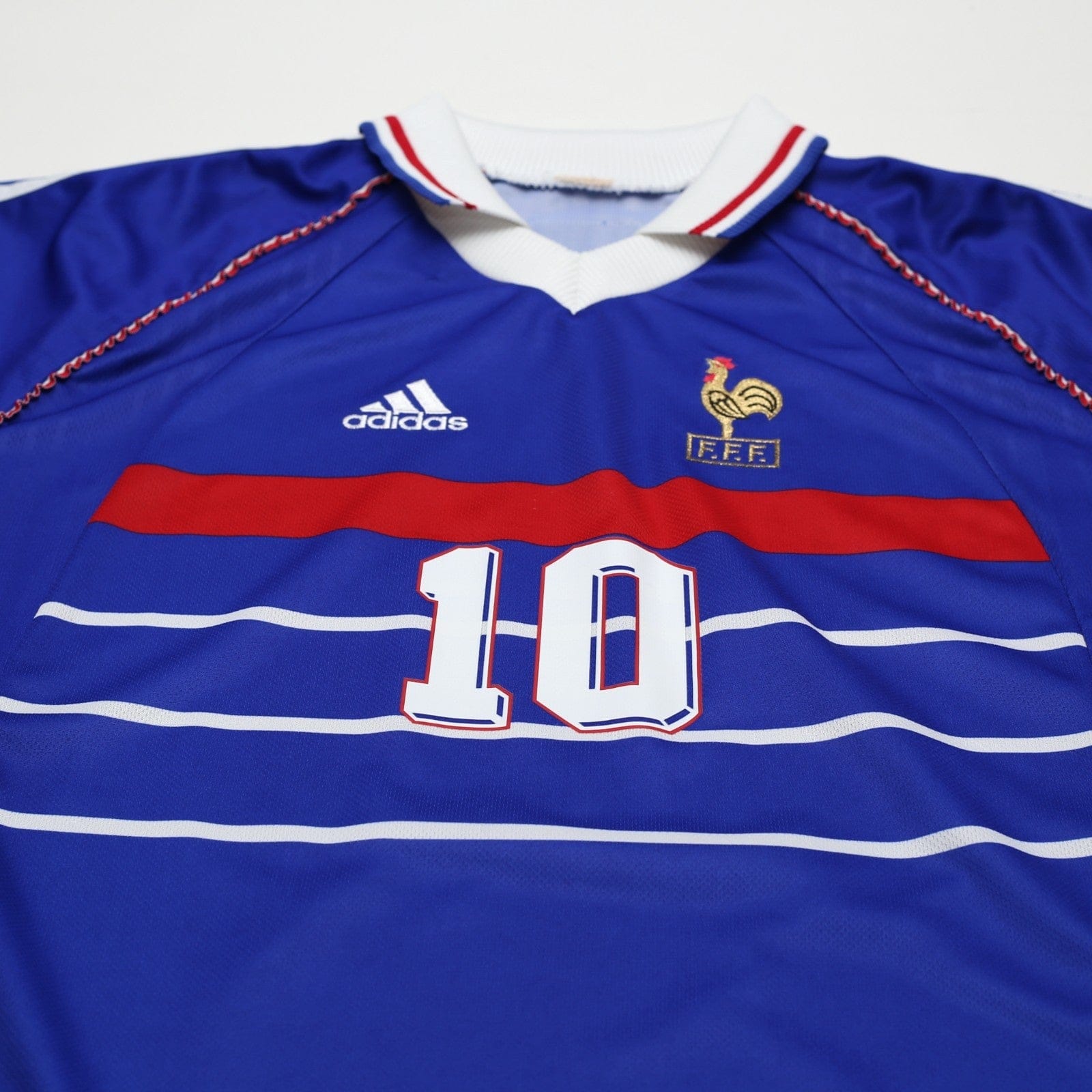 1998/00 Zidane #10 France Vintage adidas Home Football Shirt (XL) World Cup 98