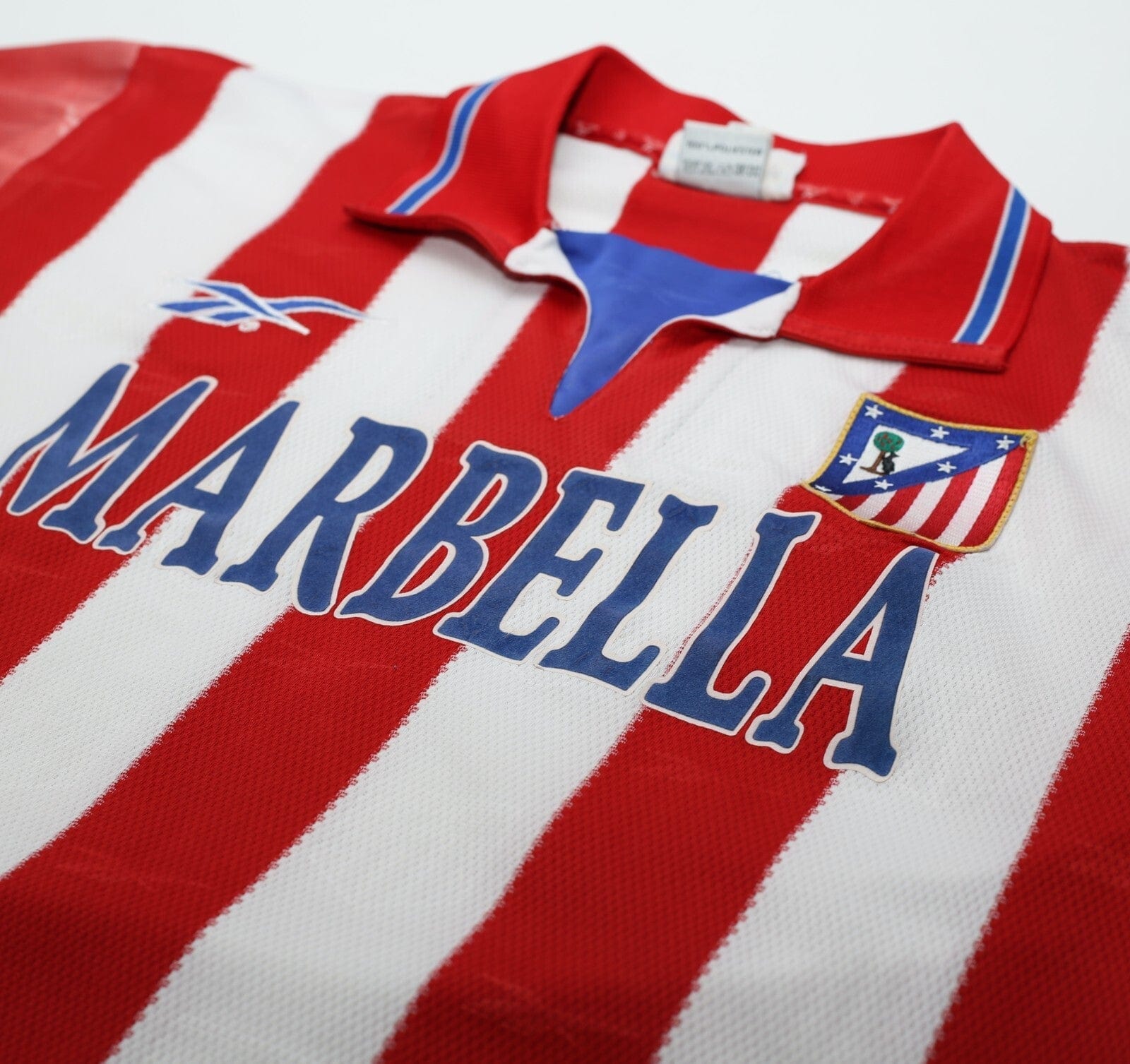 1998/99 ATLETICO MADRID Vintage Reebok Home Football Shirt (M)