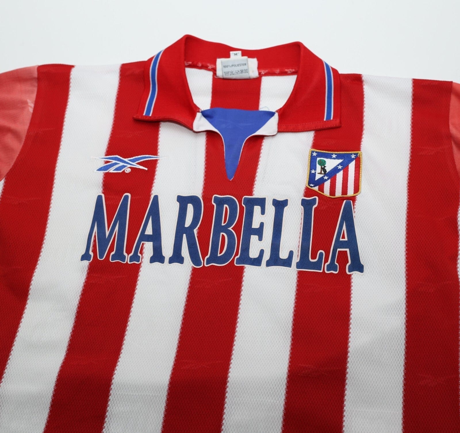 1998/99 ATLETICO MADRID Vintage Reebok Home Football Shirt (M)