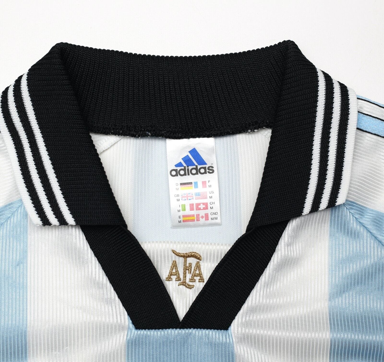 1998/99 BATISTUTA #9 Argentina Vintage adidas Home Football Shirt (M) WC 1998