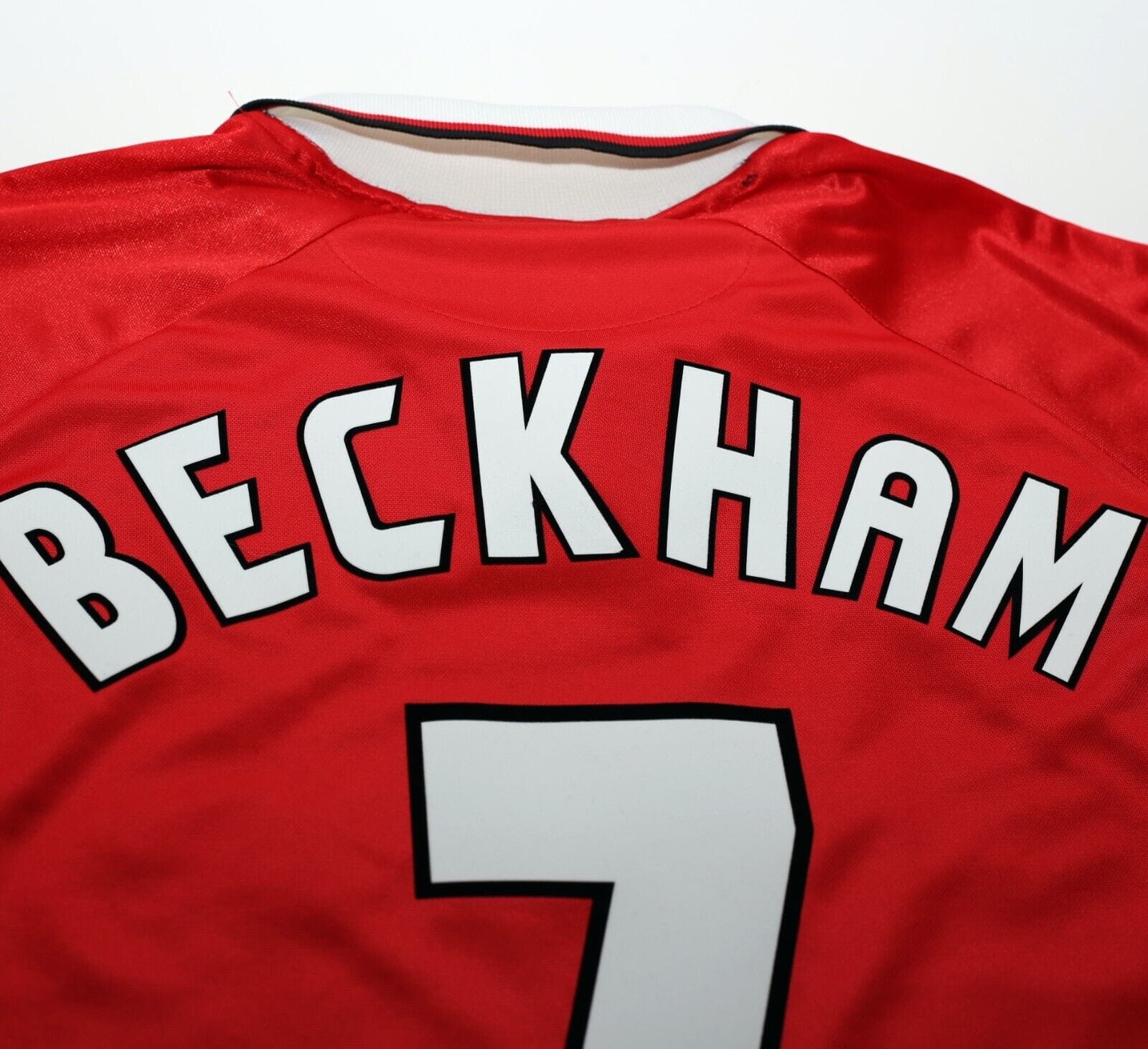 1998/99 BECKHAM #7 Manchester United Vintage Umbro UCL FINAL Football Shirt (M)
