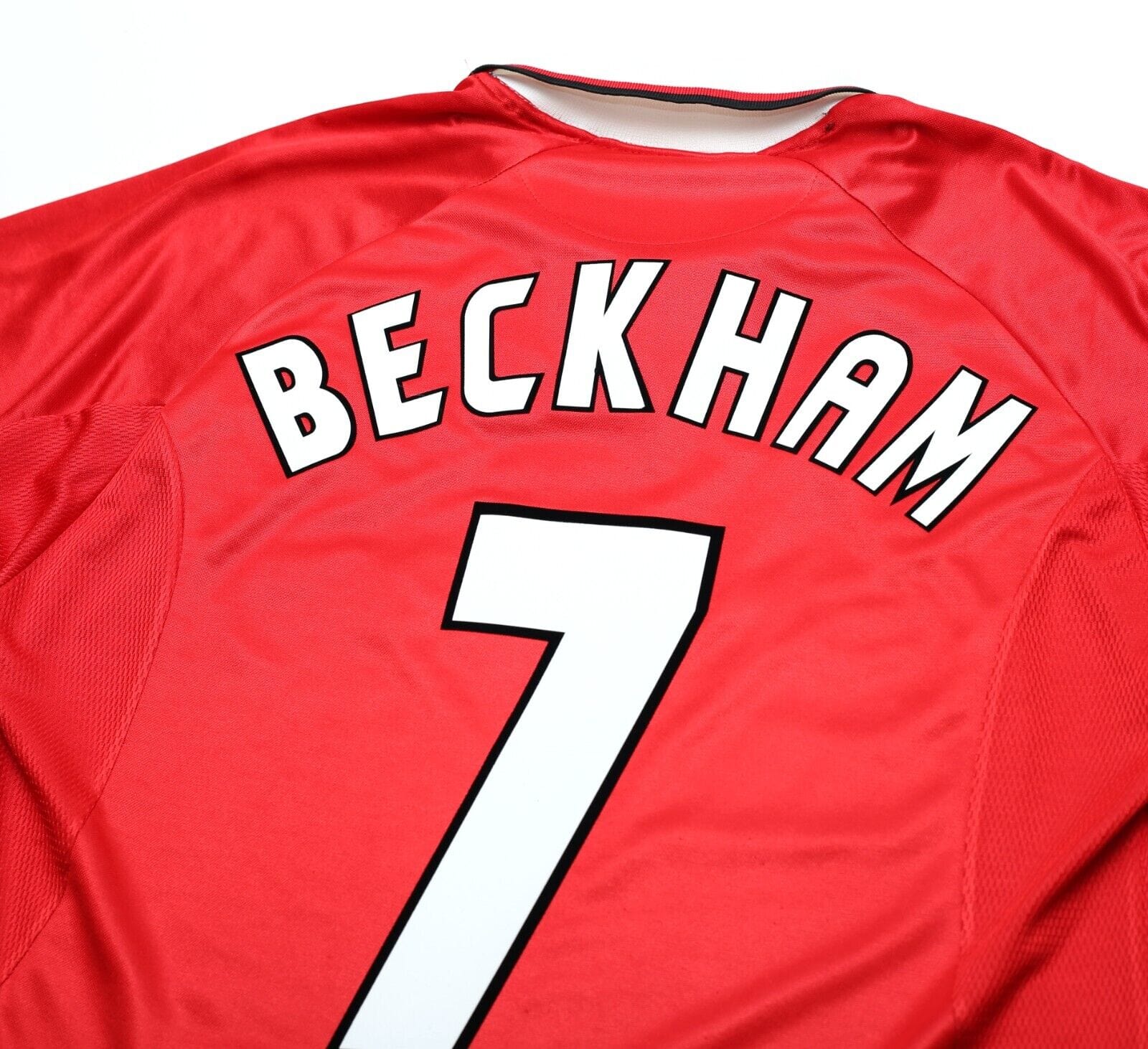 1998/99 BECKHAM #7 Manchester United Vintage Umbro UCL FINAL Football Shirt (M)