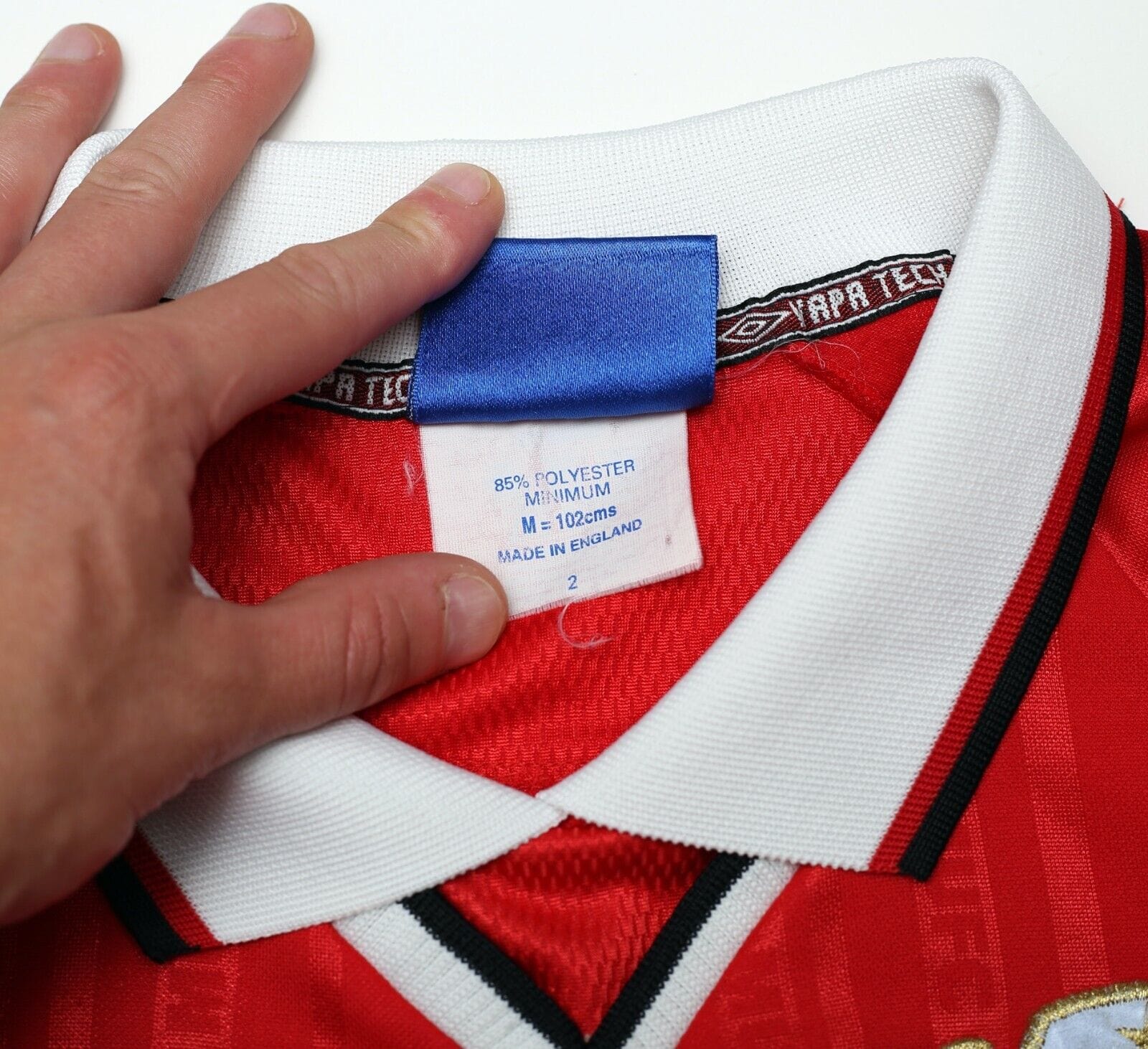 1998/99 BECKHAM #7 Manchester United Vintage Umbro UCL FINAL Football Shirt (M)