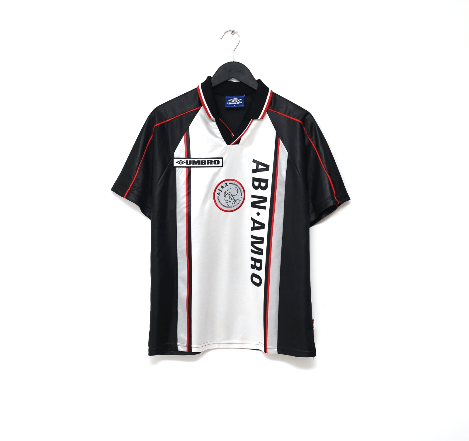 1998/99 DE BOER #4 Ajax Vintage Umbro Away Football Shirt (M)